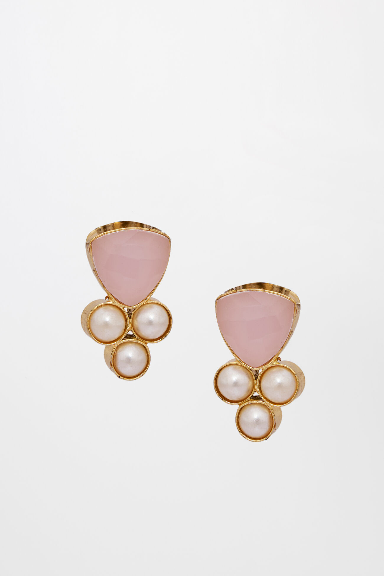 Pink Brass Earring, , image 1