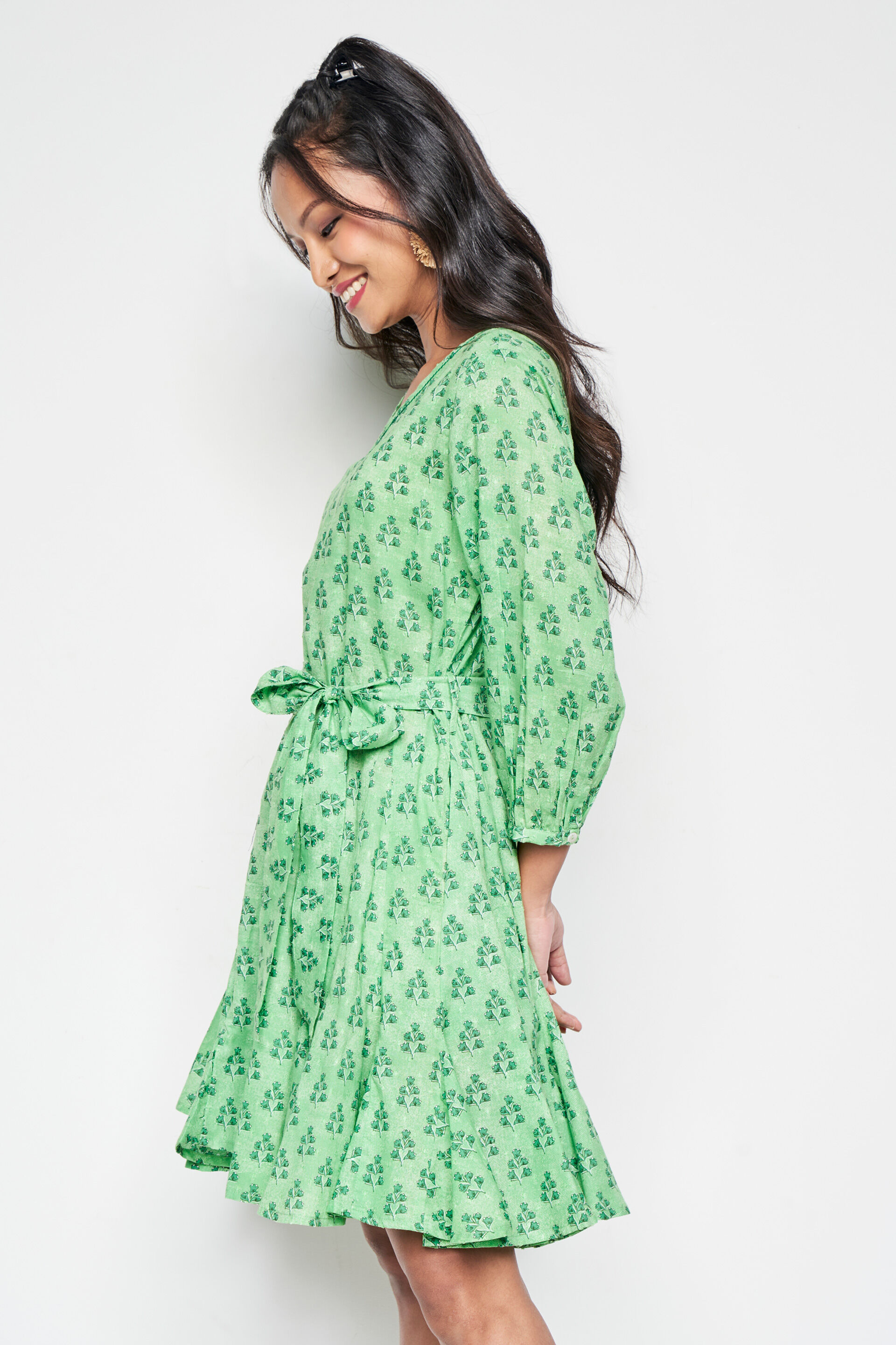 Float Energy Flared Dress, Green, image 6