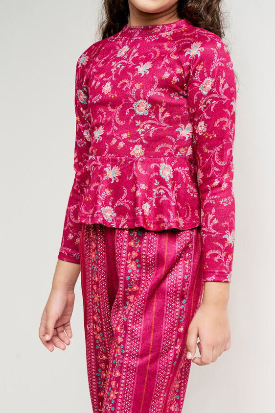 Pink Floral Straight Suit, Pink, image 5