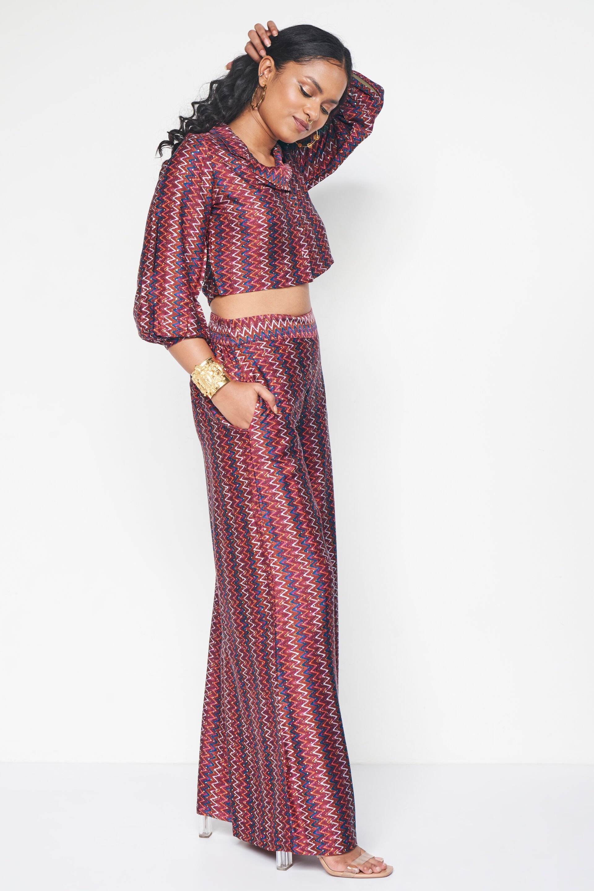 Bikaner Co-ords Set, Red, image 2