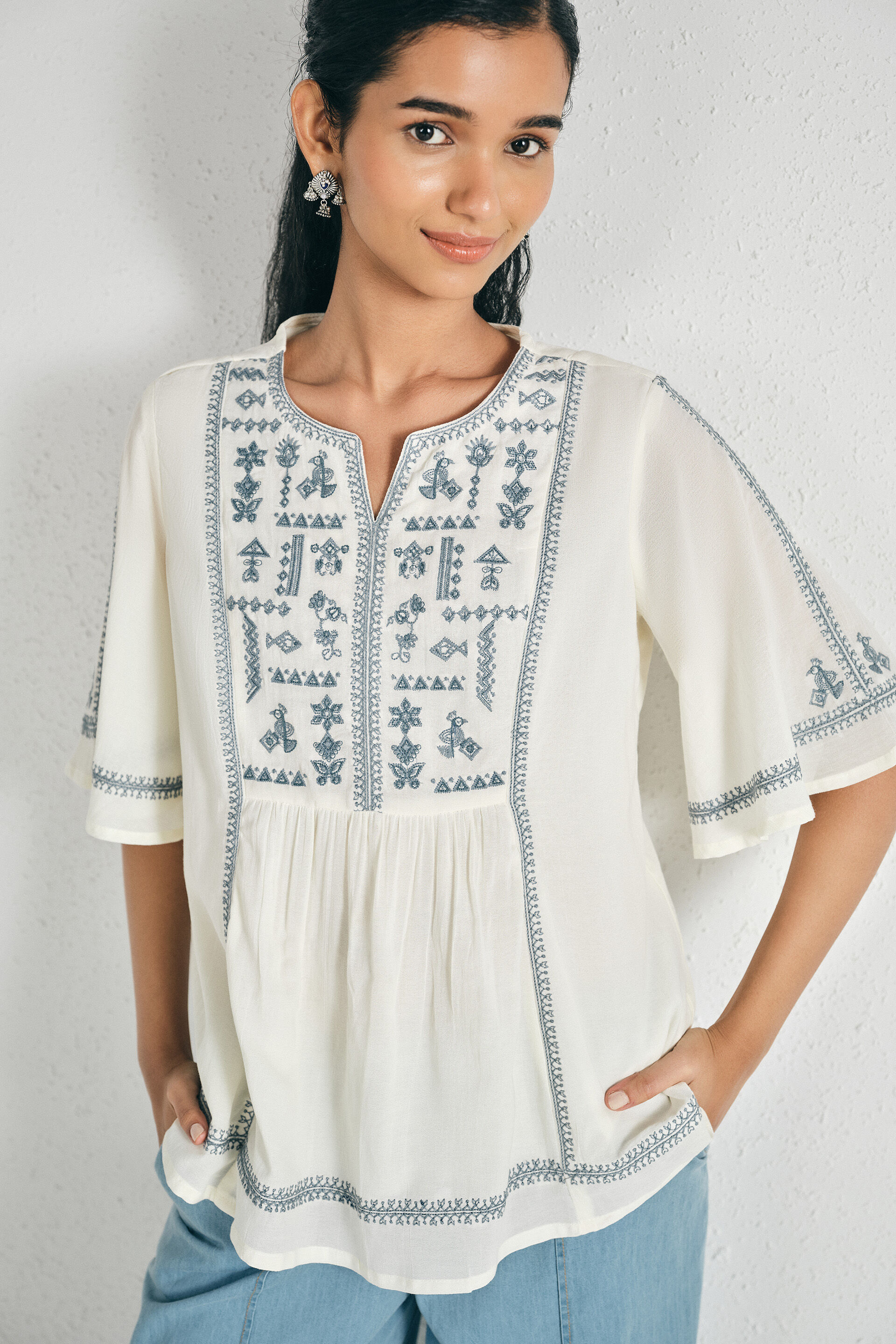 Ranaya Cream Top
