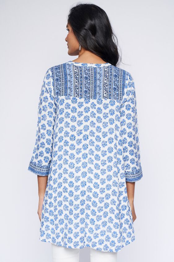 7 - Blue Floral A-Line Tunic, image 7