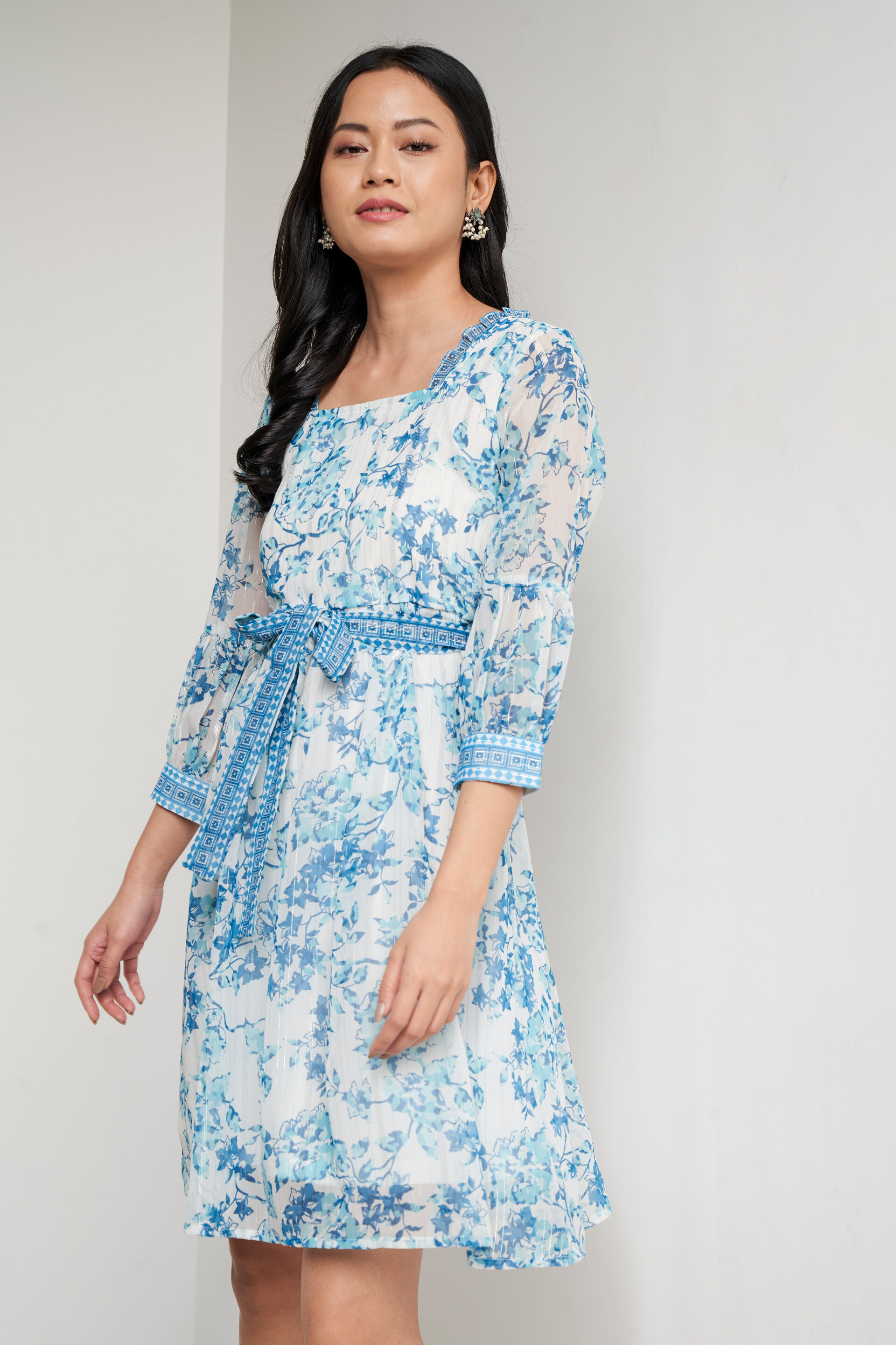 Buy Ted Baker Cream Printed Casual Dress Online - 492048 | The Collective
