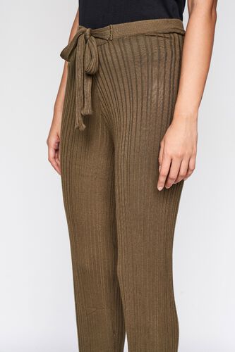 5 - Olive Solid Straight Pants, image 5