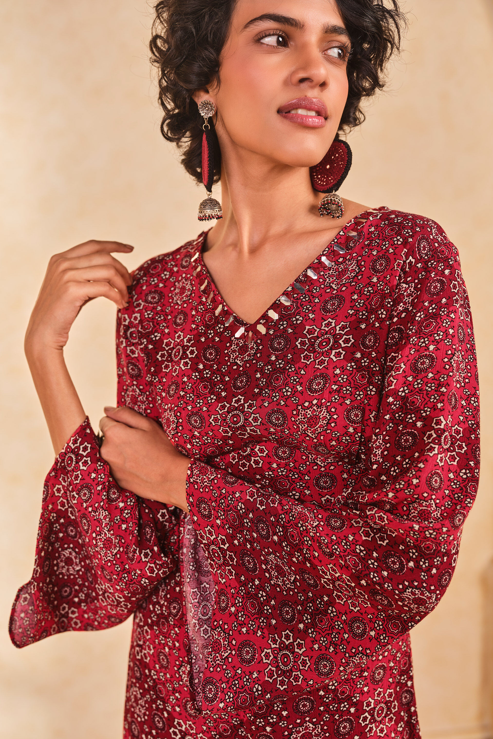 Rust Viscose Crop Top & Pant Set, Rust, image 13