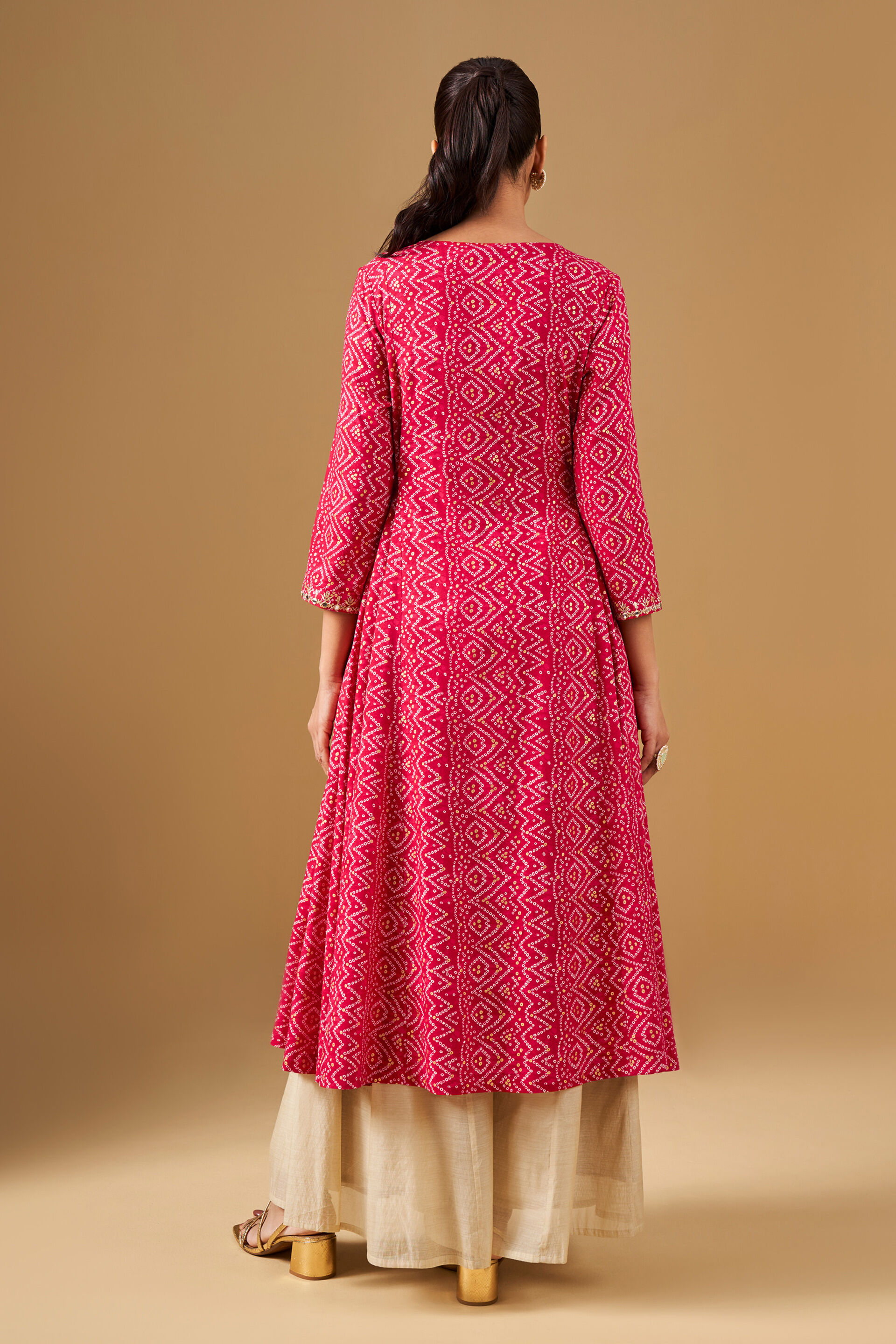 Embroidered Viscose Kurta - Pink, Pink, image 5