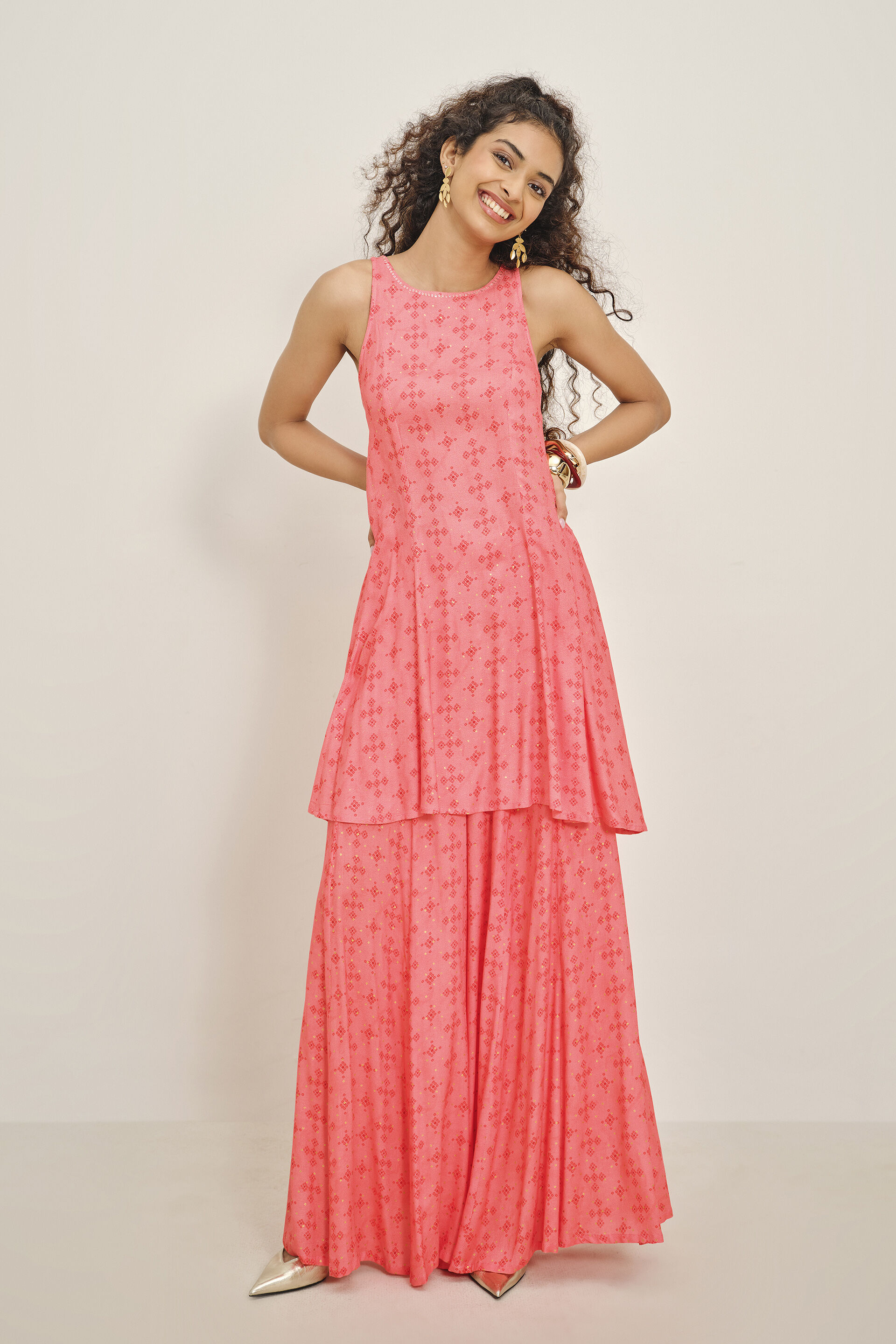 Arzoo Pink Sharara Set, Pink, image 2