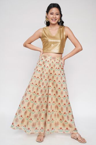 2 - Beige Ethnic Motifs Sharara, image 2