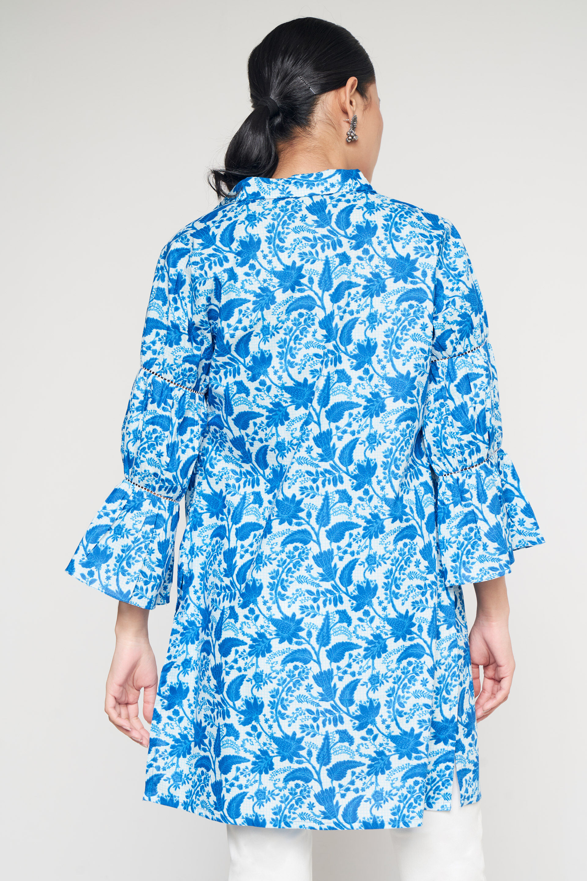 Blue Floral Shirt Style Set, Blue, image 4