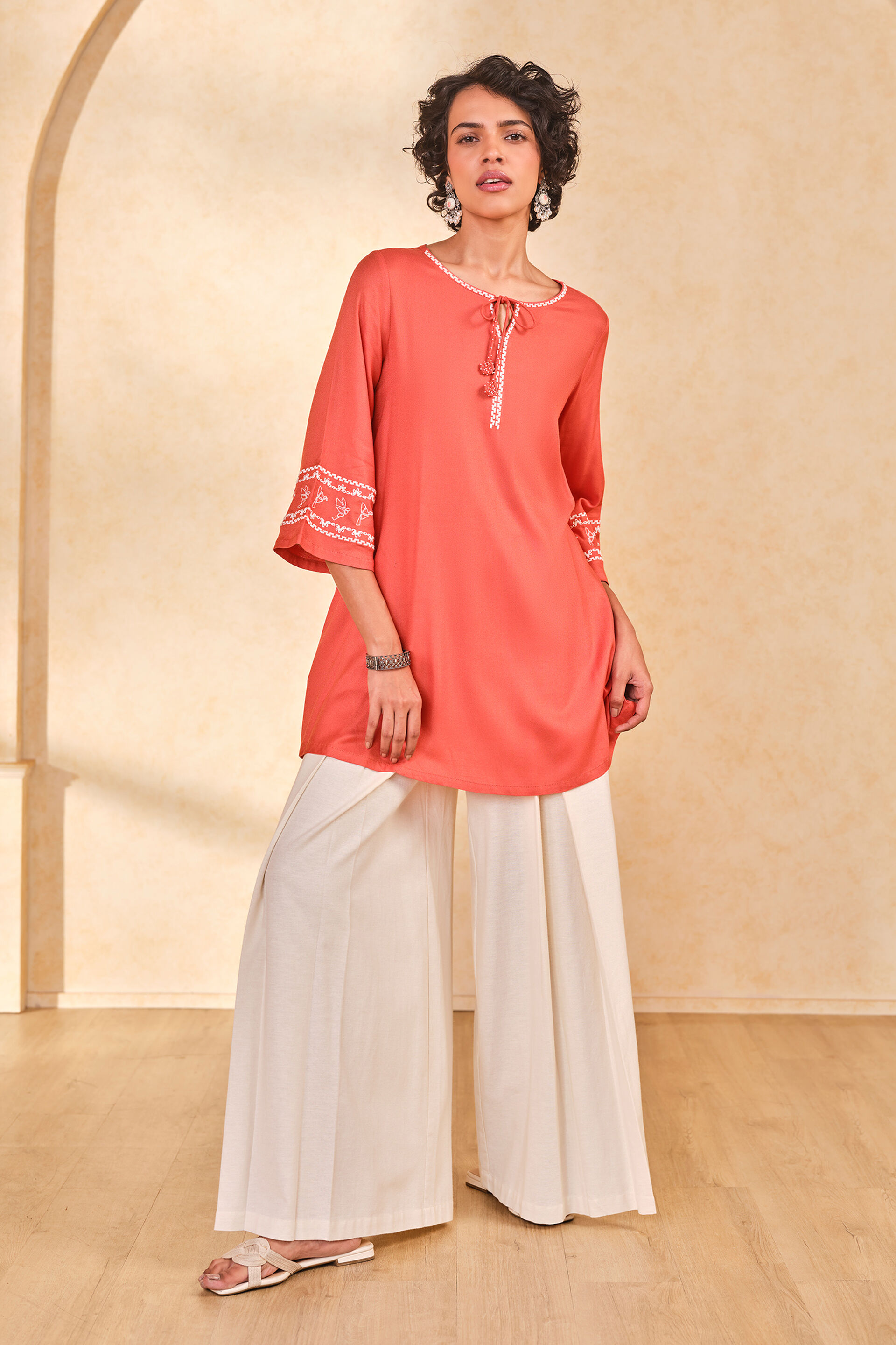 Citrus Charm Tunic, Orange, image 3