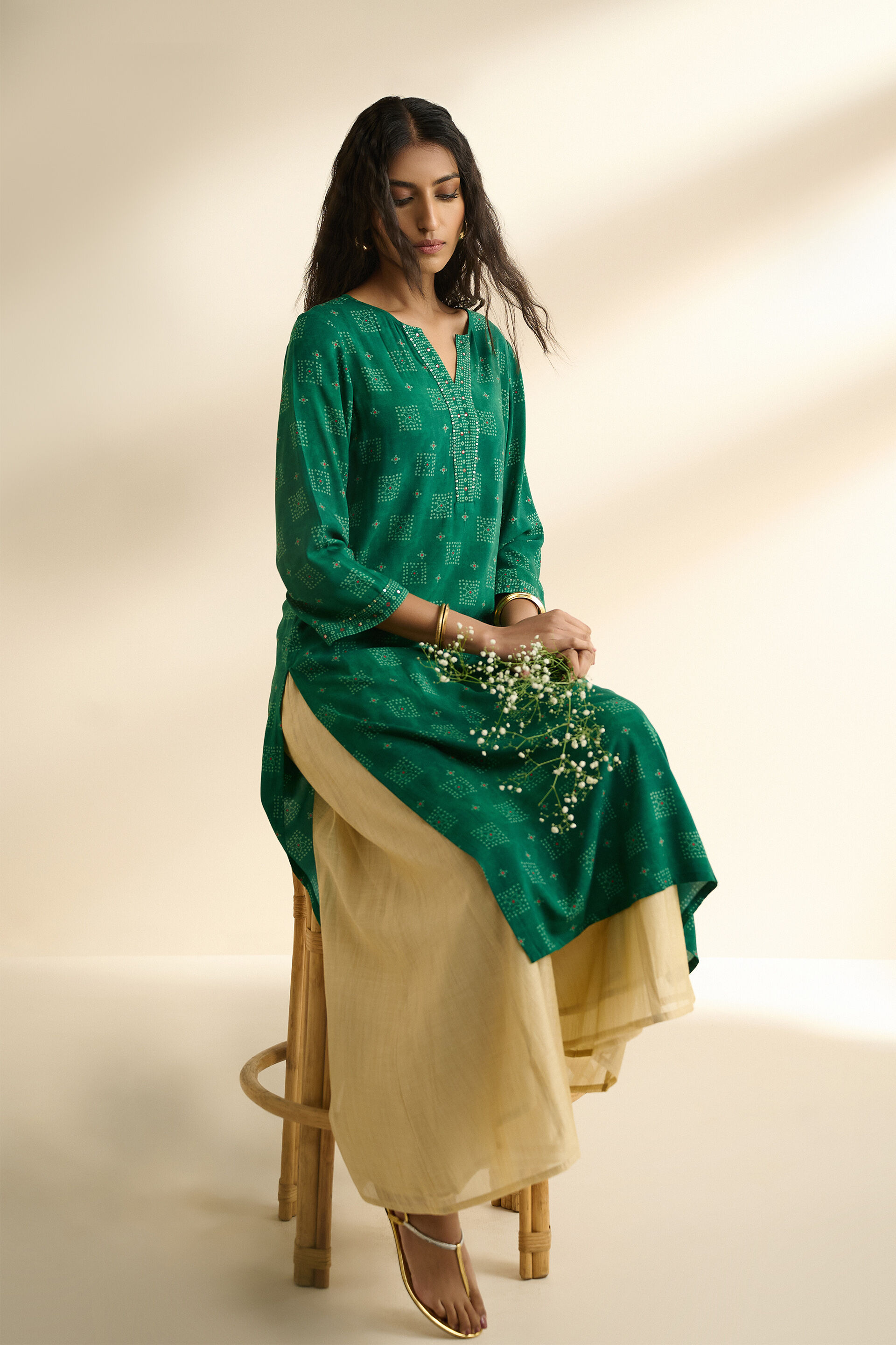 Hara Paan Kurta, Green, image 5