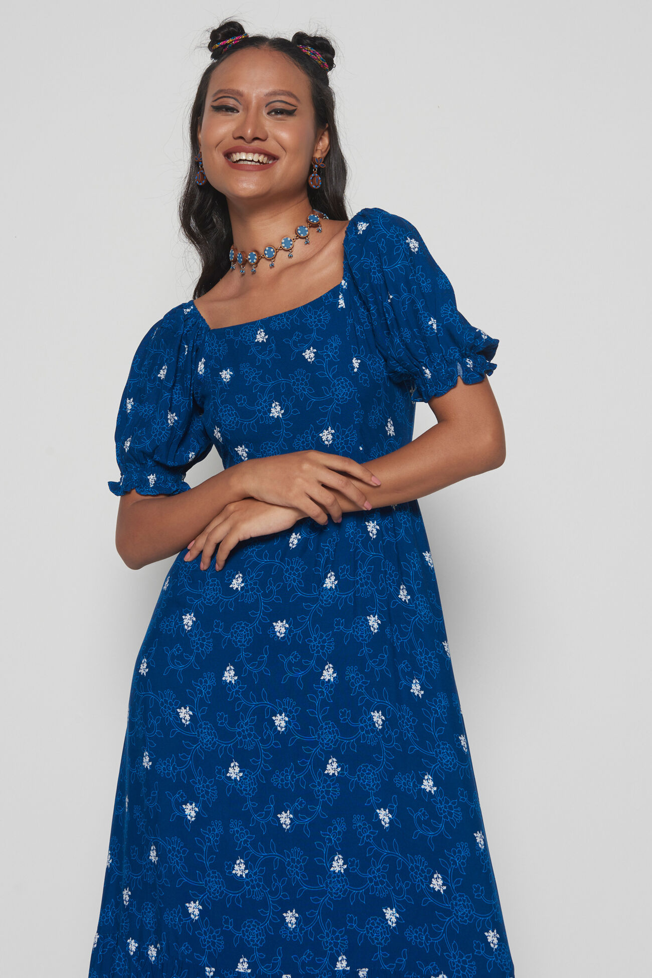 Daydream Maxi Dress, Navy Blue, image 3