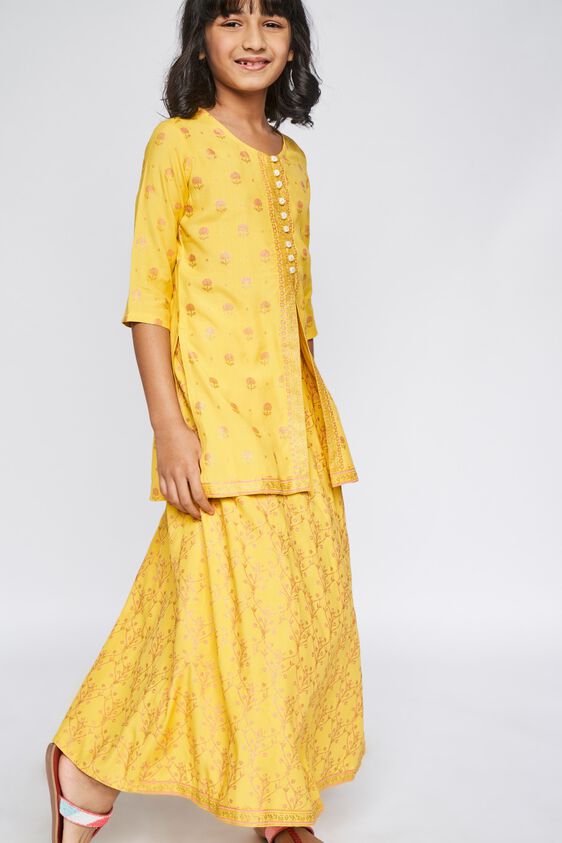 4 - Mustard Floral Straight Suit, image 5