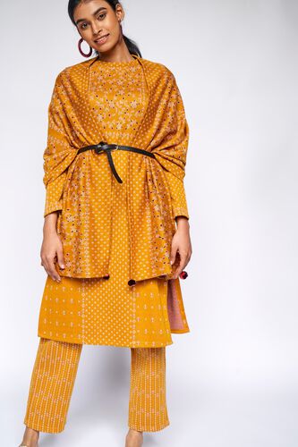5 - Mustard Floral Straight Suit, image 5
