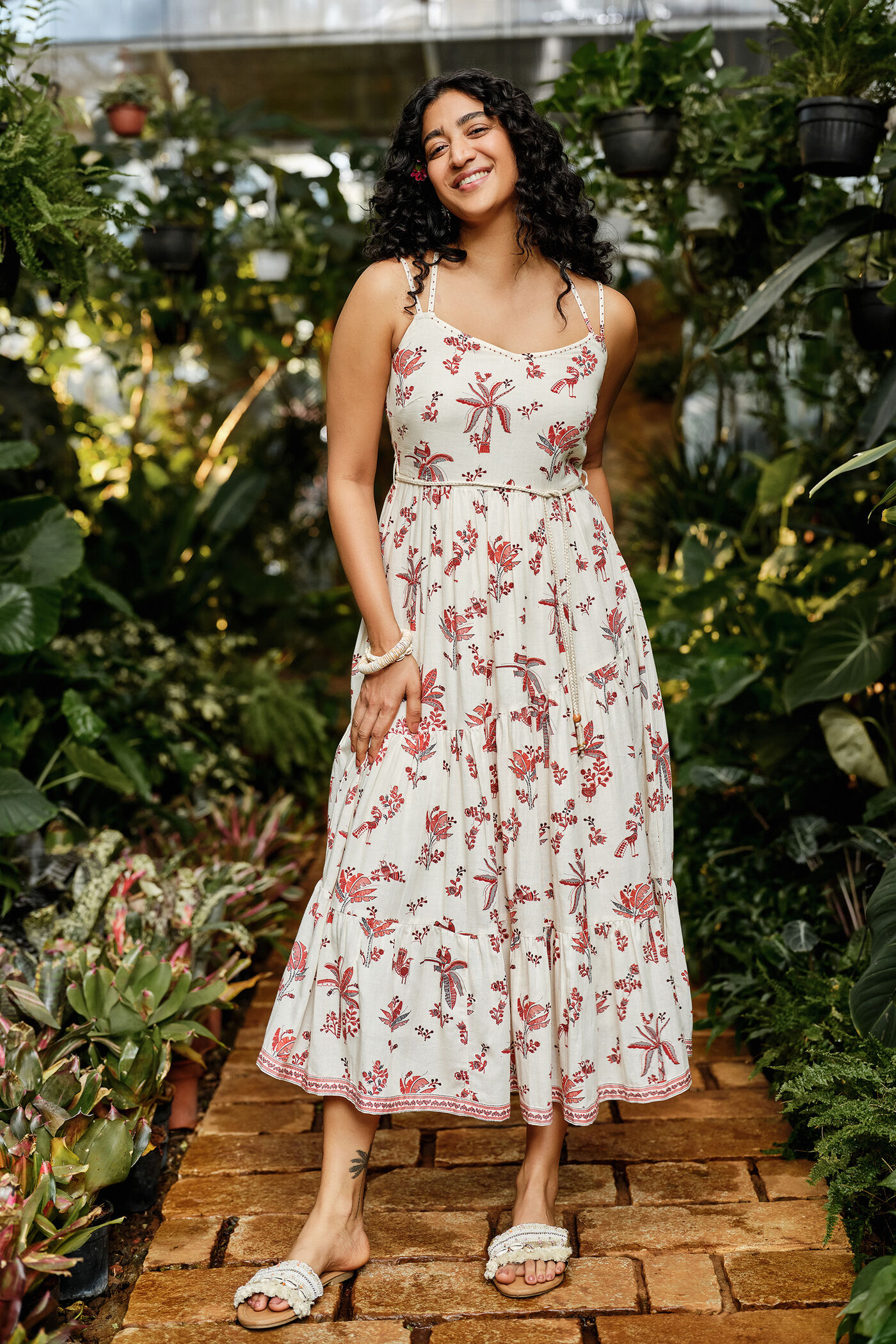 Flora Printed Midi Dress
