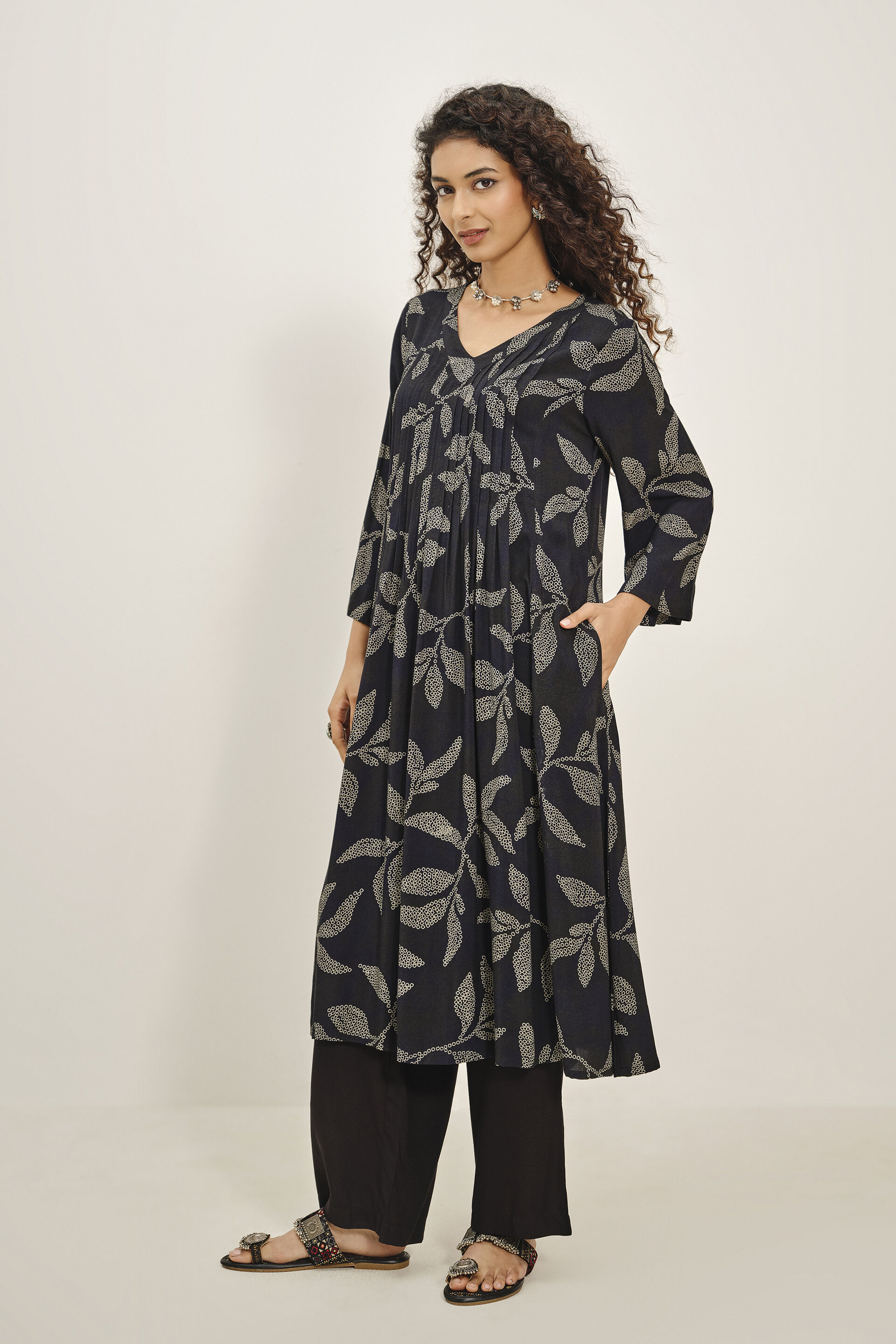 Kokum Black Kurta, Black, image 5