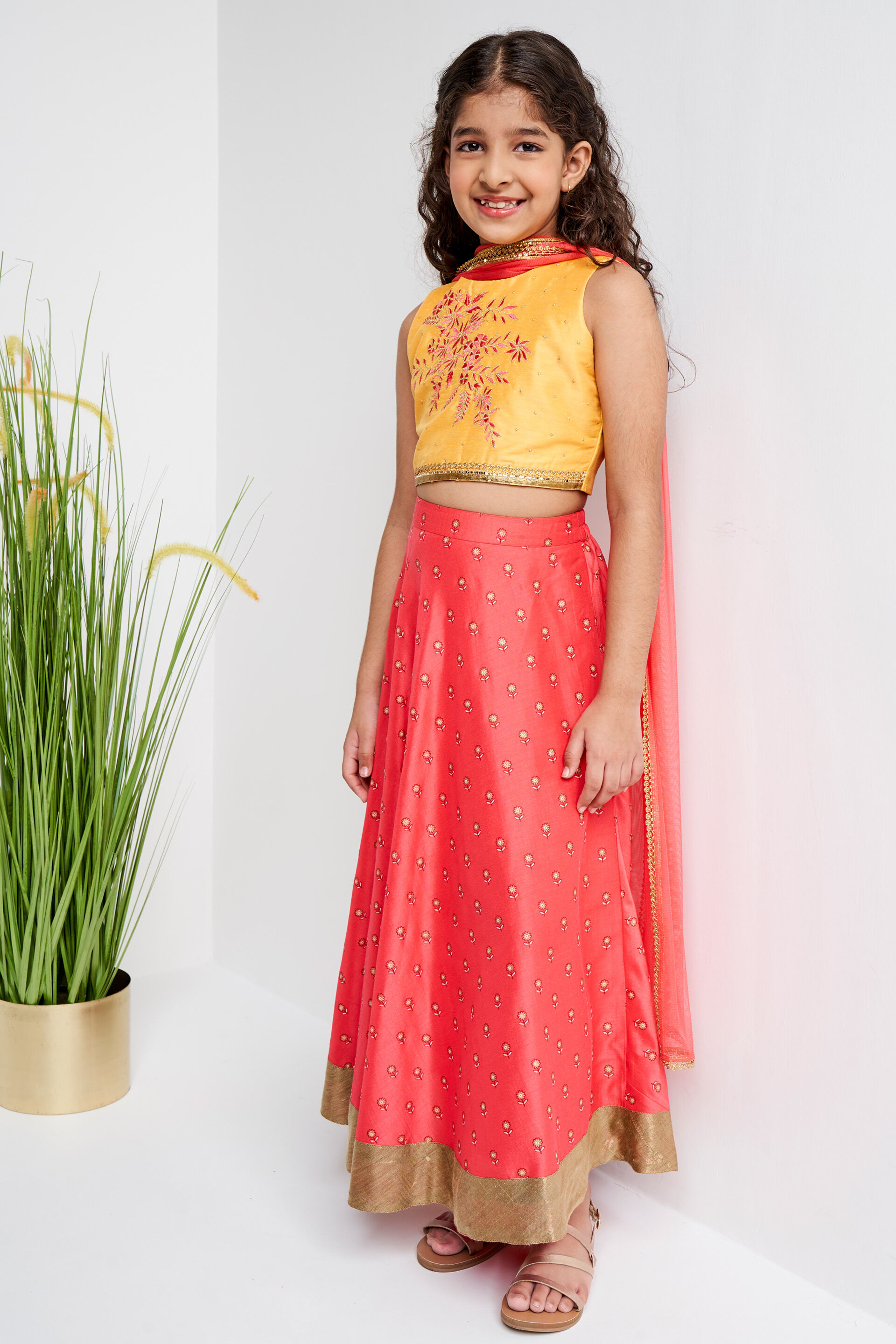 Mustard Floral Flared Suit, Mustard, image 3