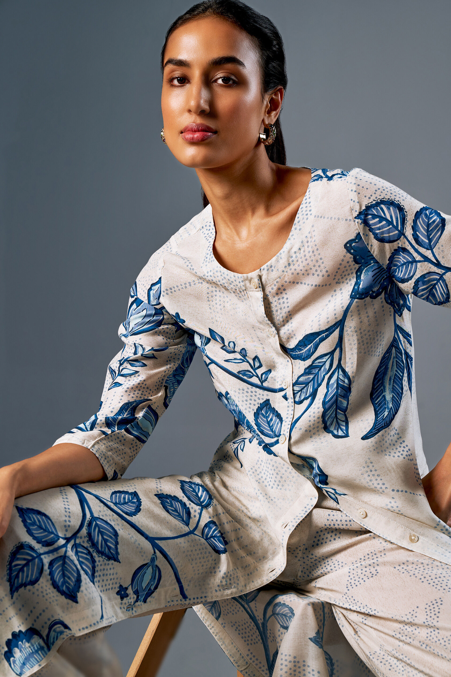 Bahara White Kurta Set, Off White, image 6