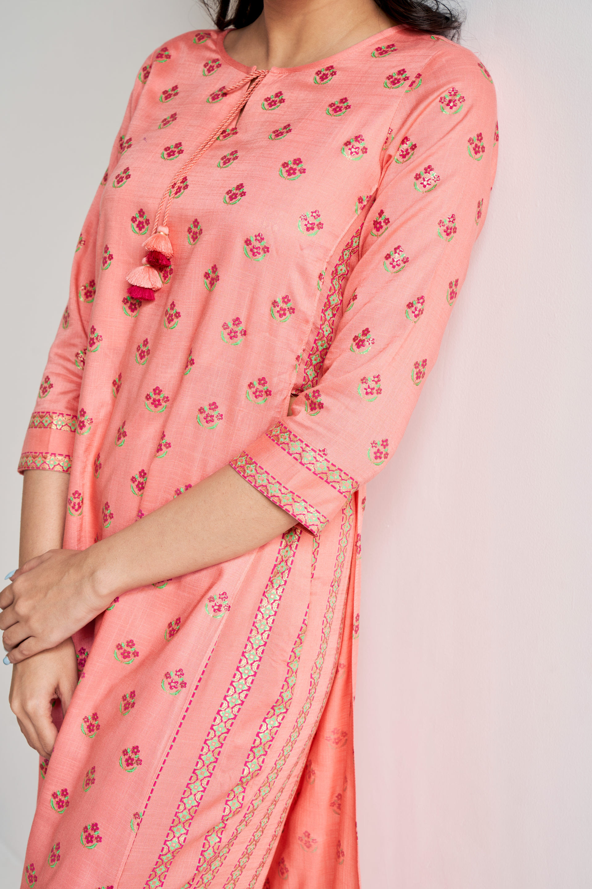 Coral Floral Straight Set, Coral, image 6