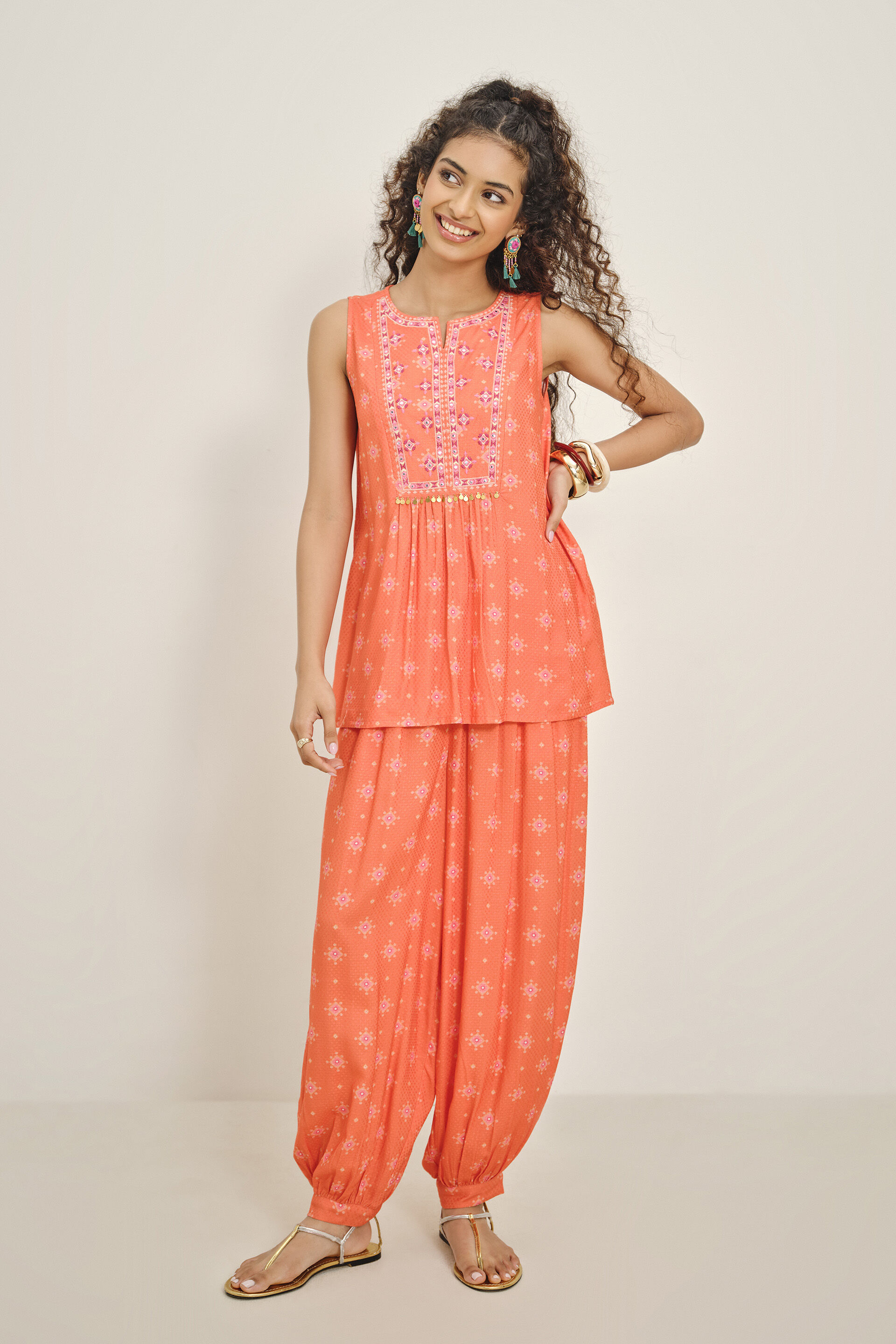 Orange Afsaana Top, Orange, image 3