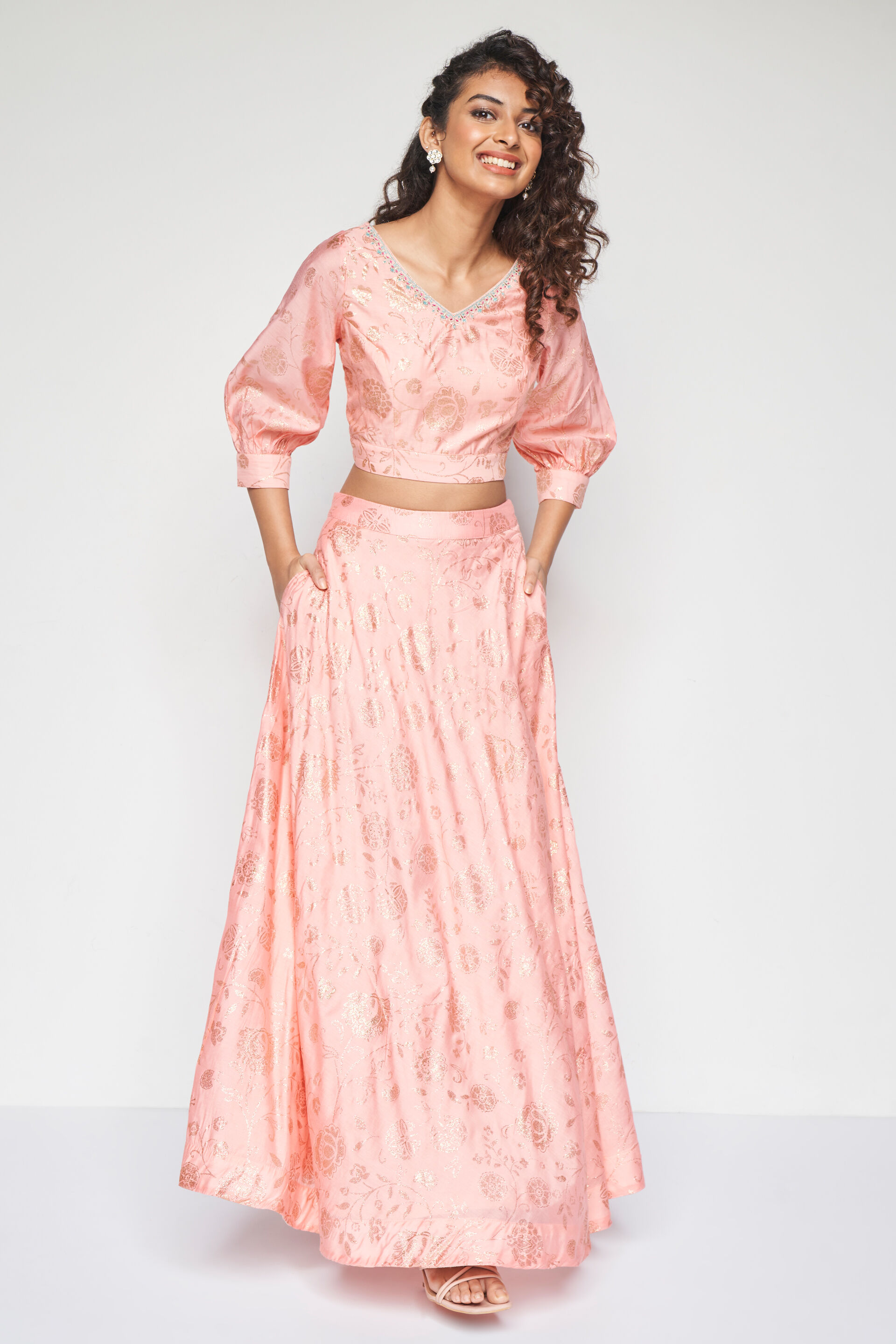 Pankhuri Co-ords Set, Pink, image 2