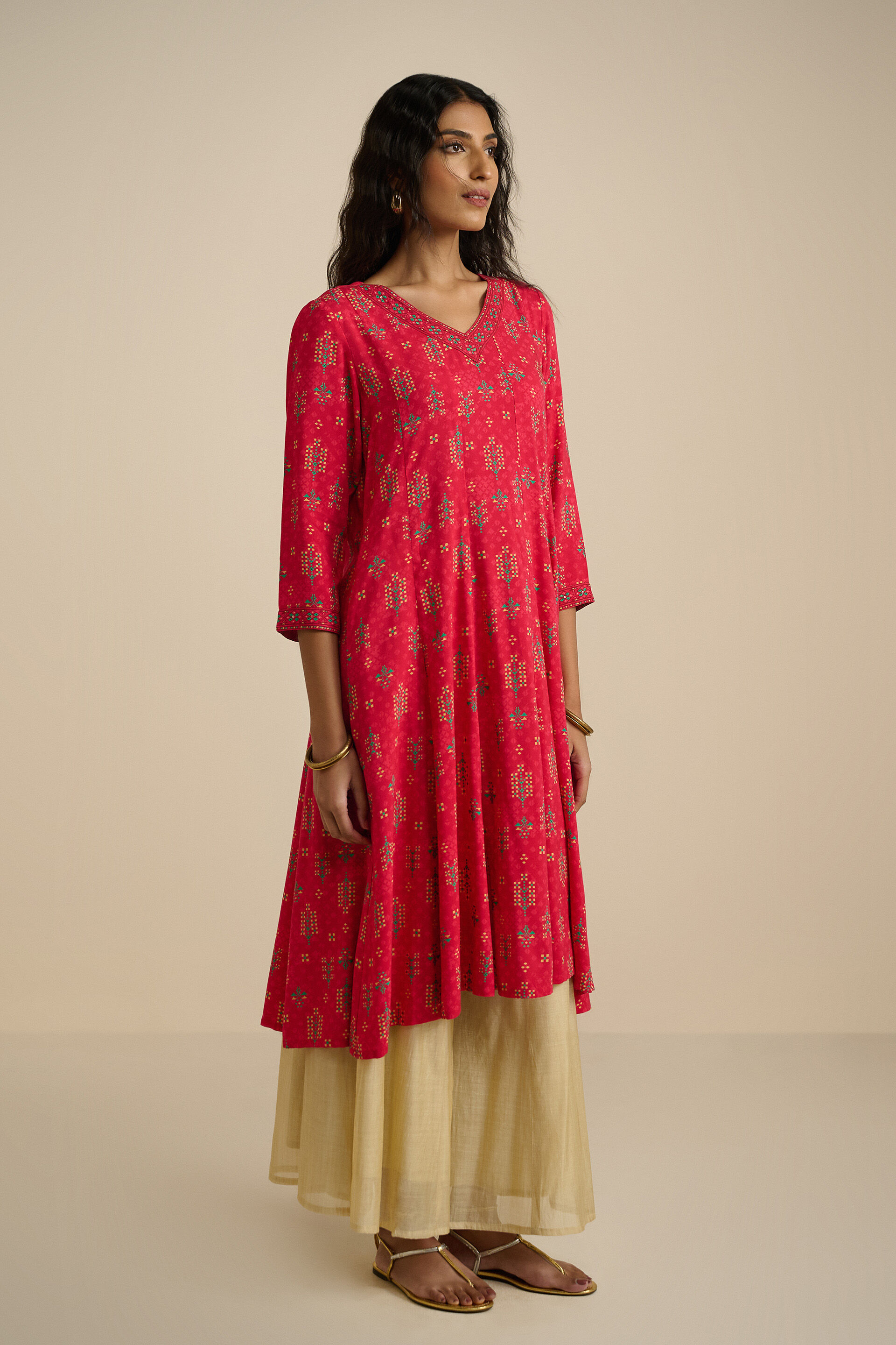Shudh Desi Kurta, Red, image 3