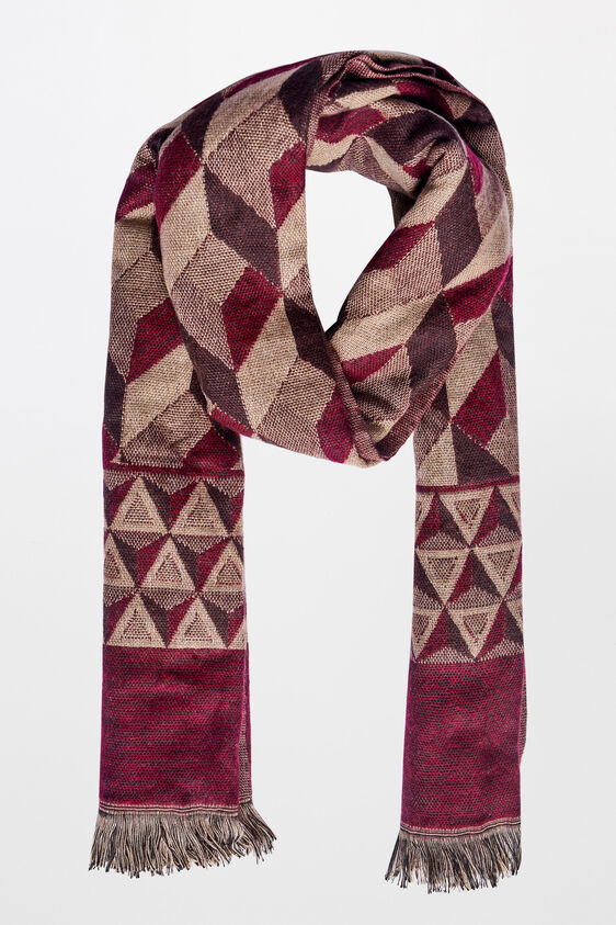 Maroon Acrylic Solid Scarf, , image 1
