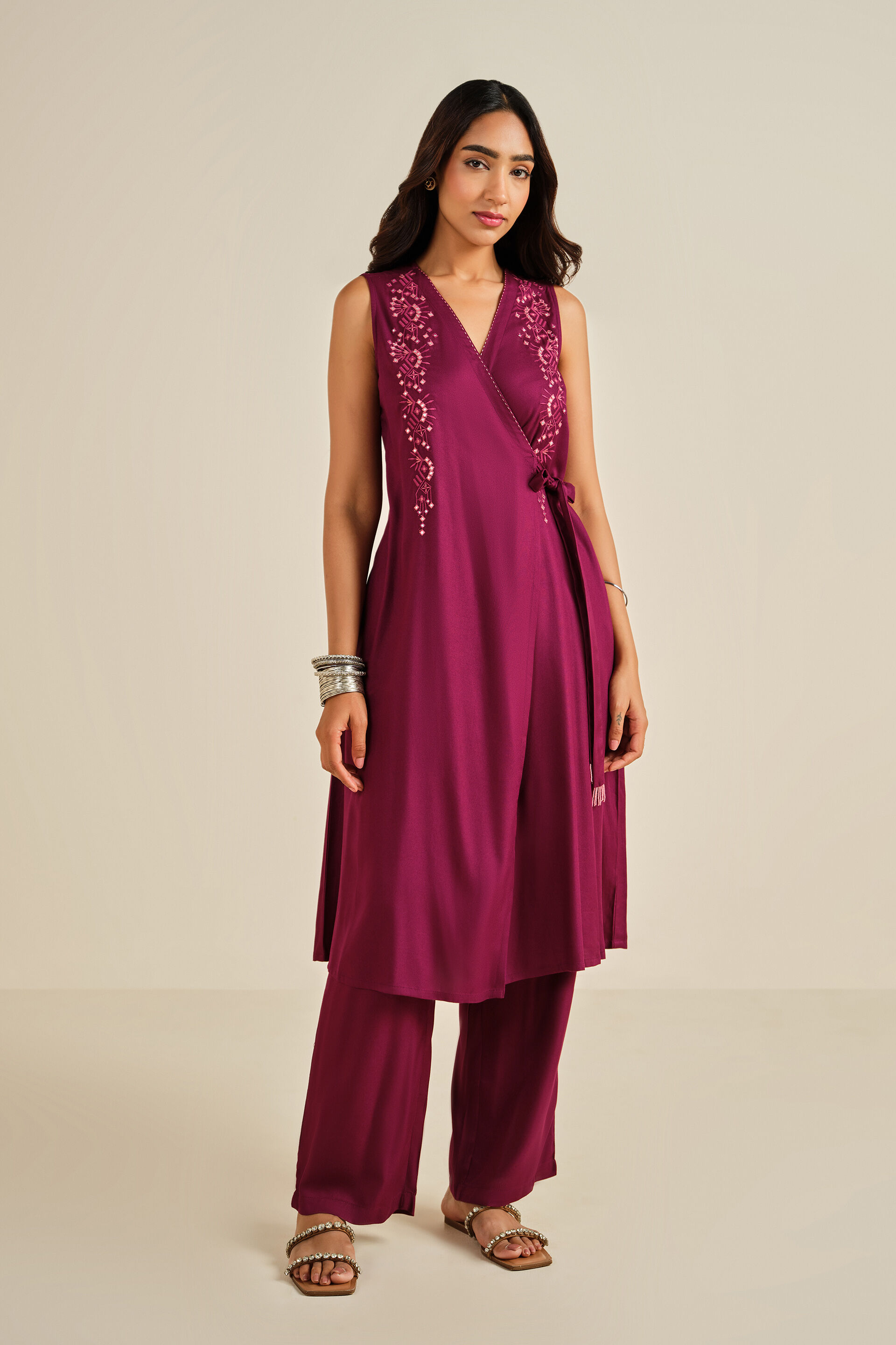 Wine Ambar Co-ord Set, Wine, image 2