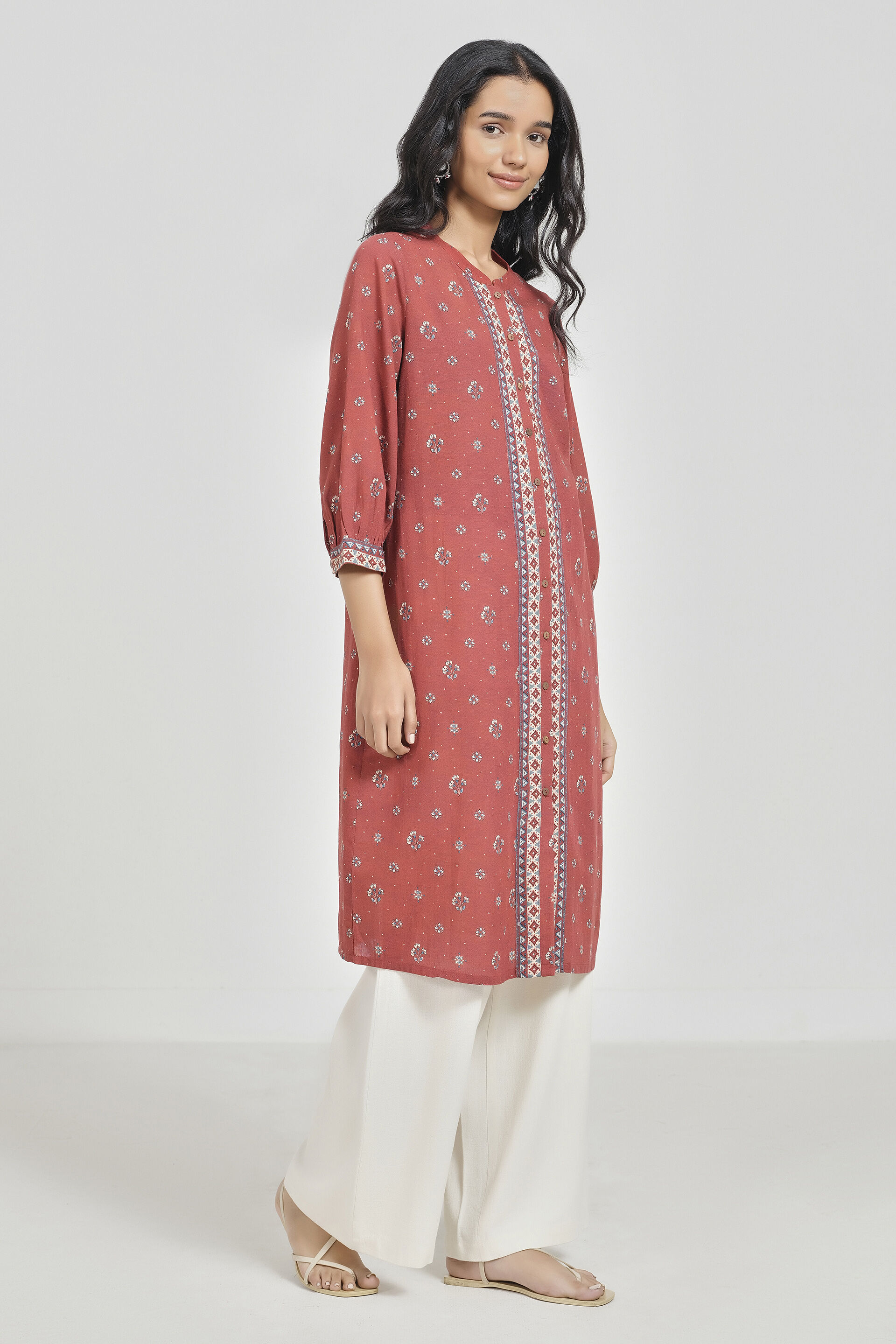 Riya Rust Kurta, Rust, image 2
