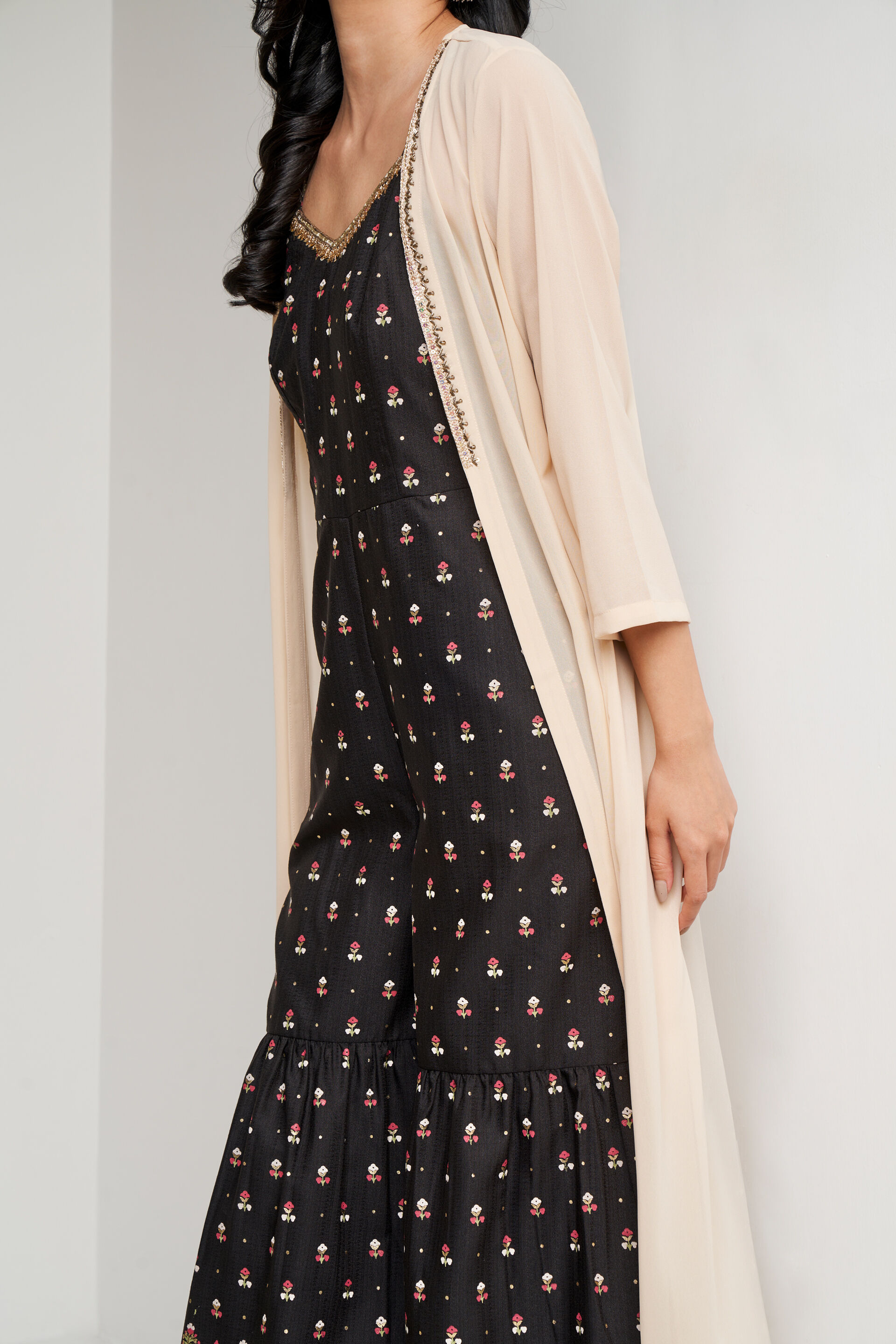 Buy Cream Solid High Low Shrug Online at Best Price at Global Desi FW22GM102SHPG