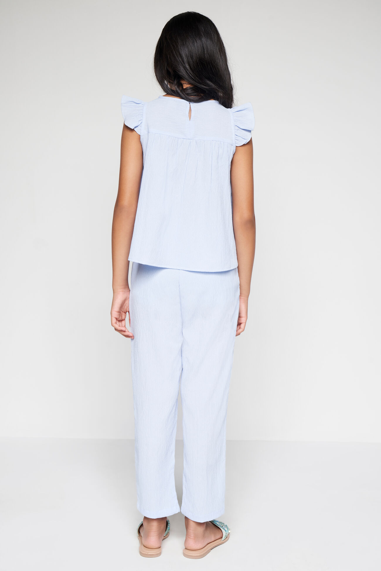 Powder Blue Top-Trouser Set, Powder Blue, image 5