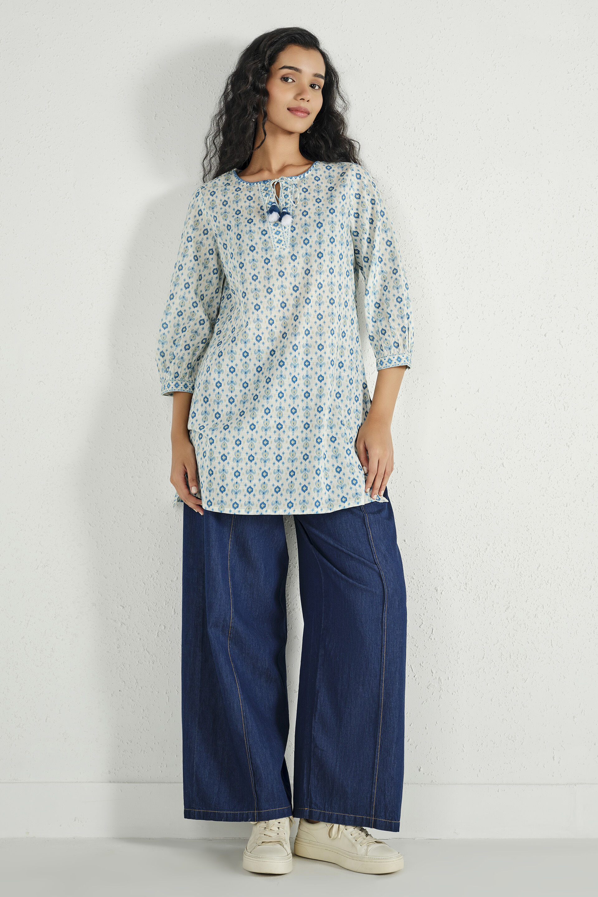 Aneri White Tunic, White, image 3