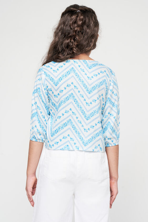 White Ethnic Motifs Straight Top, White, image 8