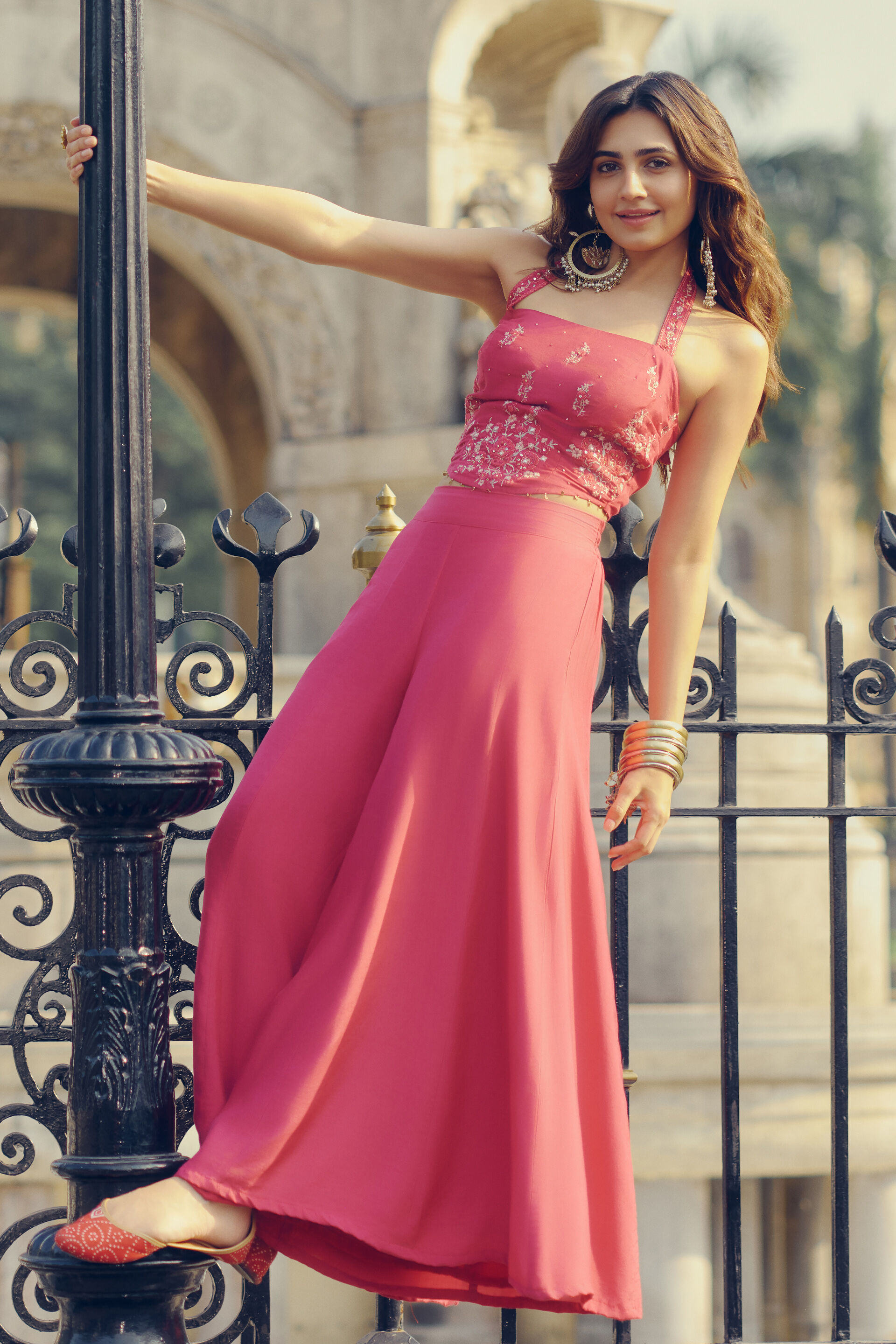 Solid Co-ord in Fuchsia, Fuschia, image 3