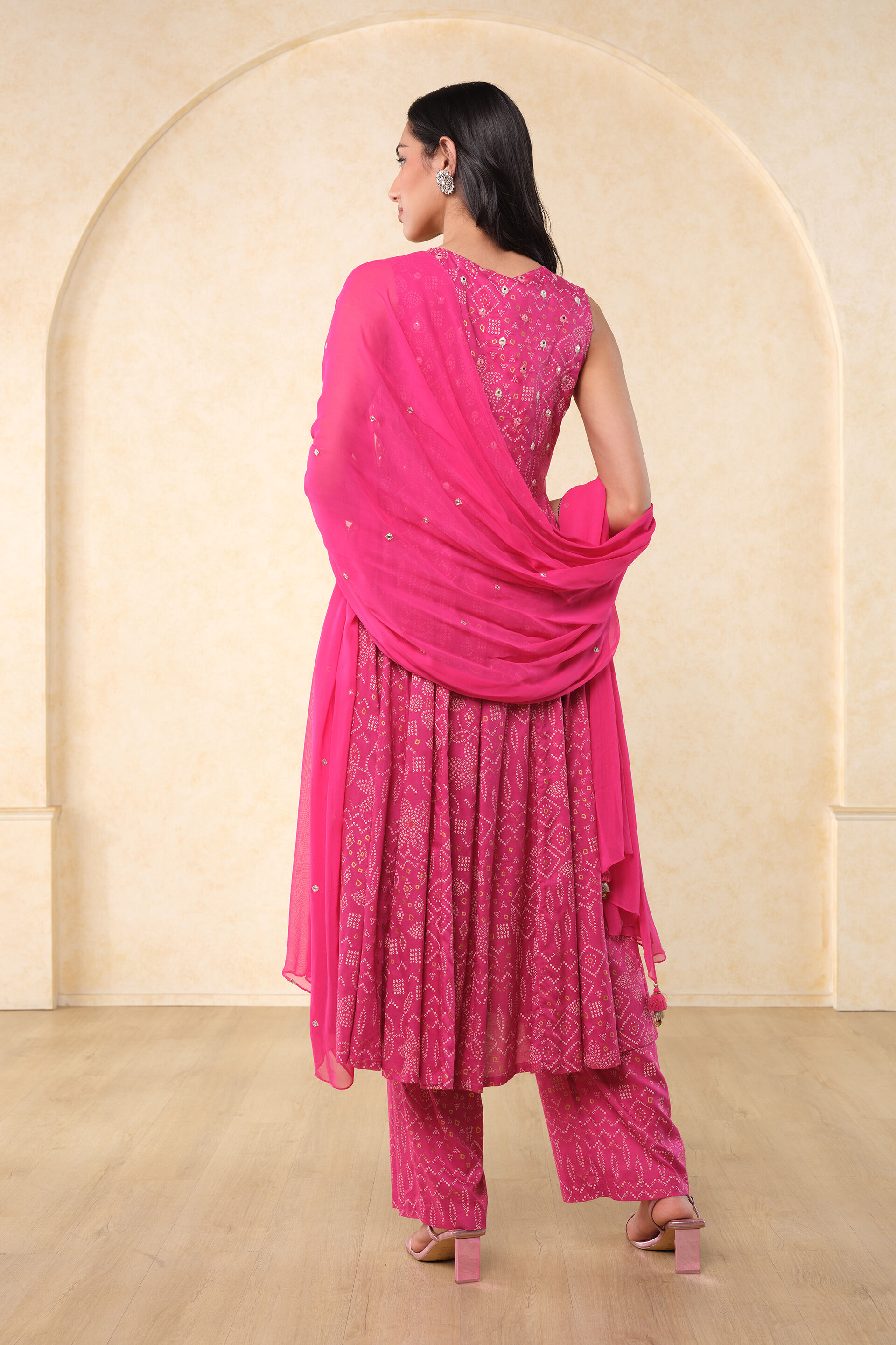 Gulab Ki Kali Anarkali Set, Pink, image 3