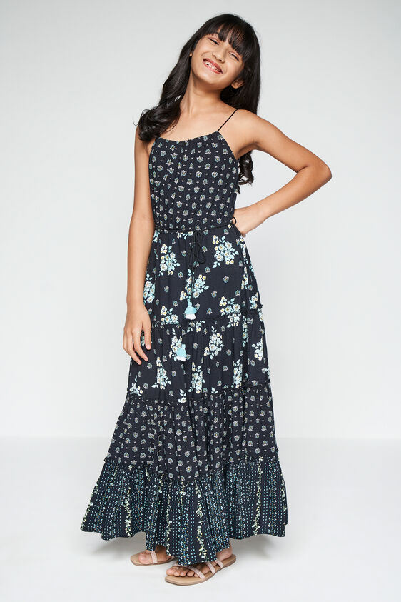 Floral Maxi Dess, Black, image 2