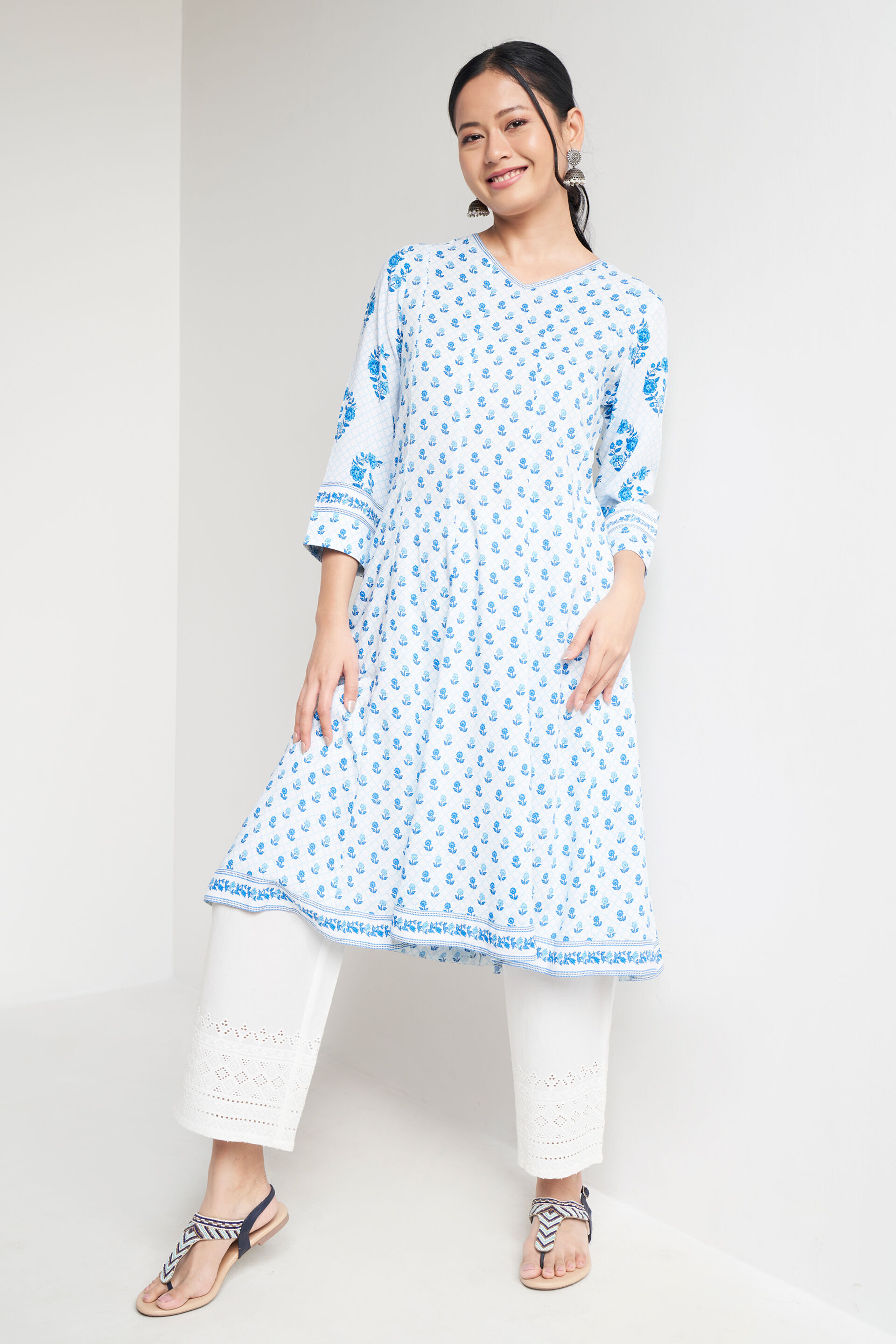 Dk Blue Yes Global Desi Cotton Printed Kurti at Rs 250/piece in New Delhi |  ID: 20657721762