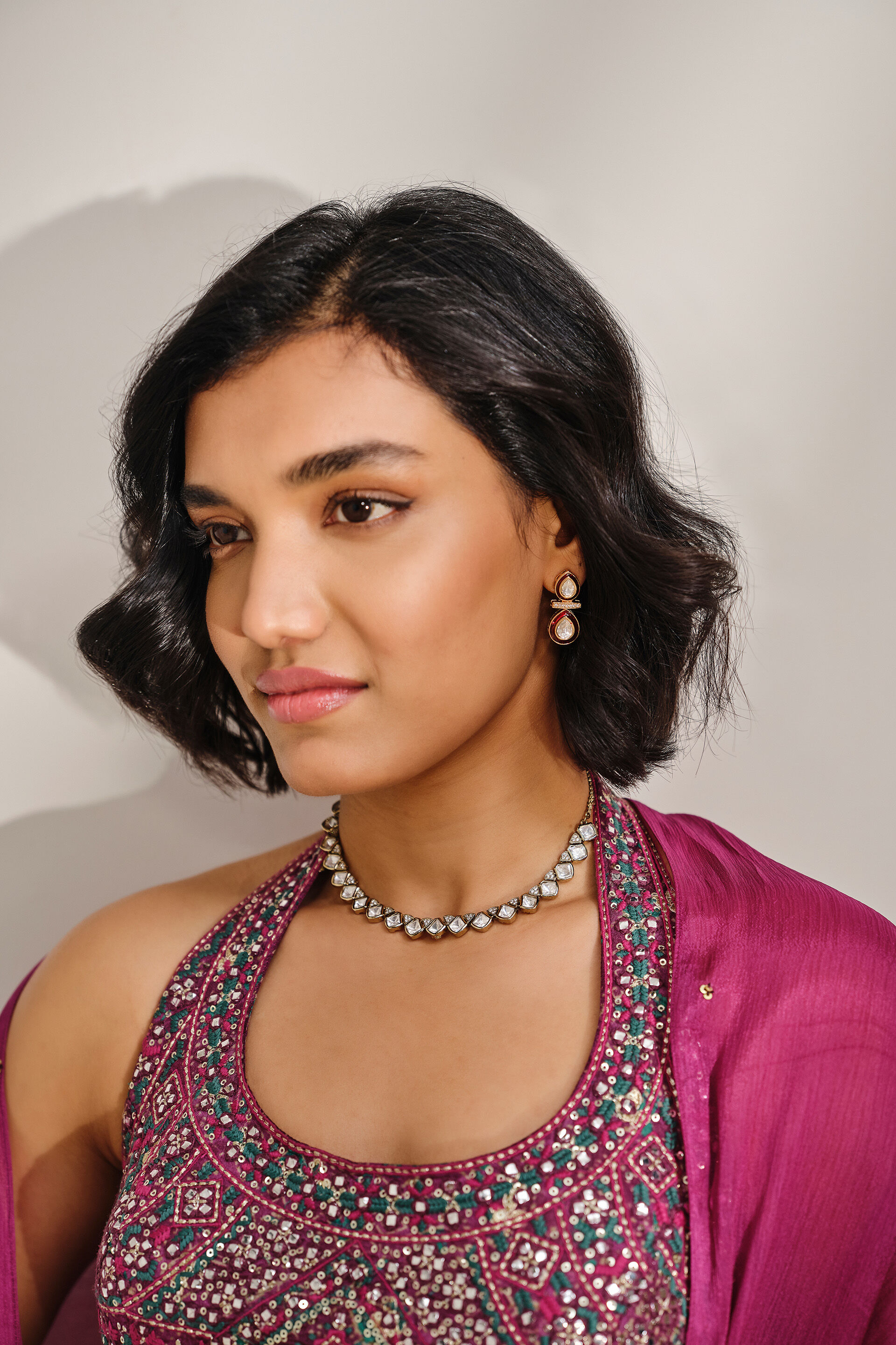 Lavanya Crystal Studs, , image 2