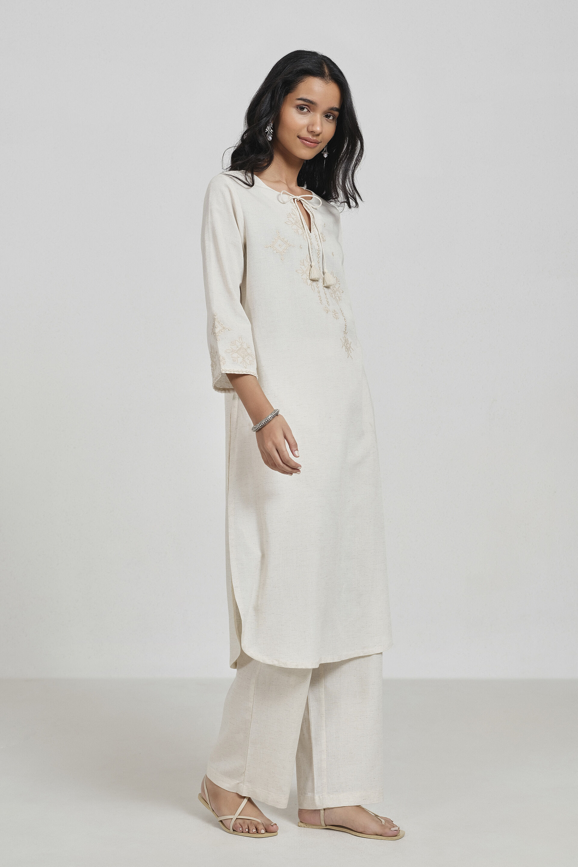 Ritika Natural Kurta Set, Natural, image 3