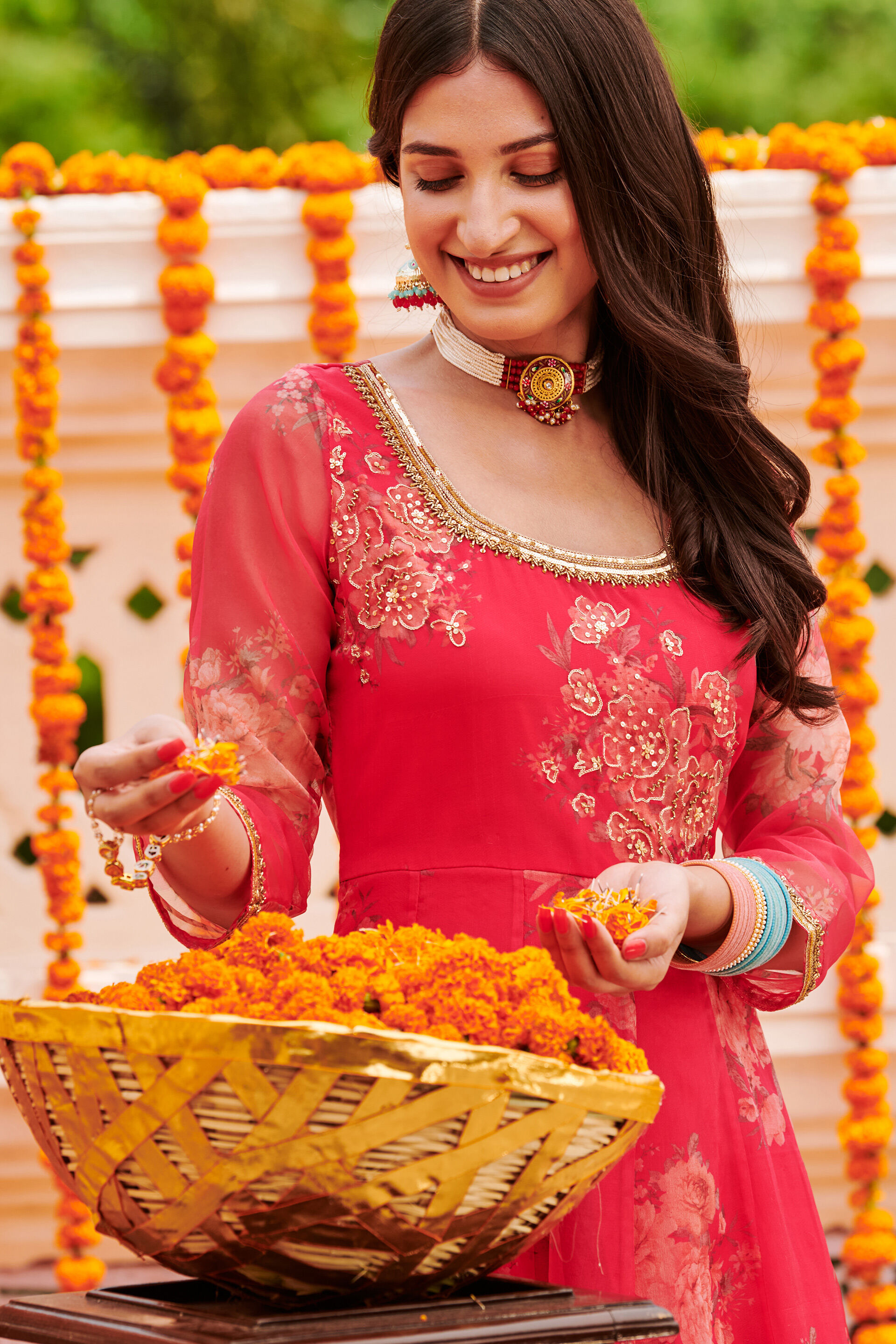 Global desi red dress 2025