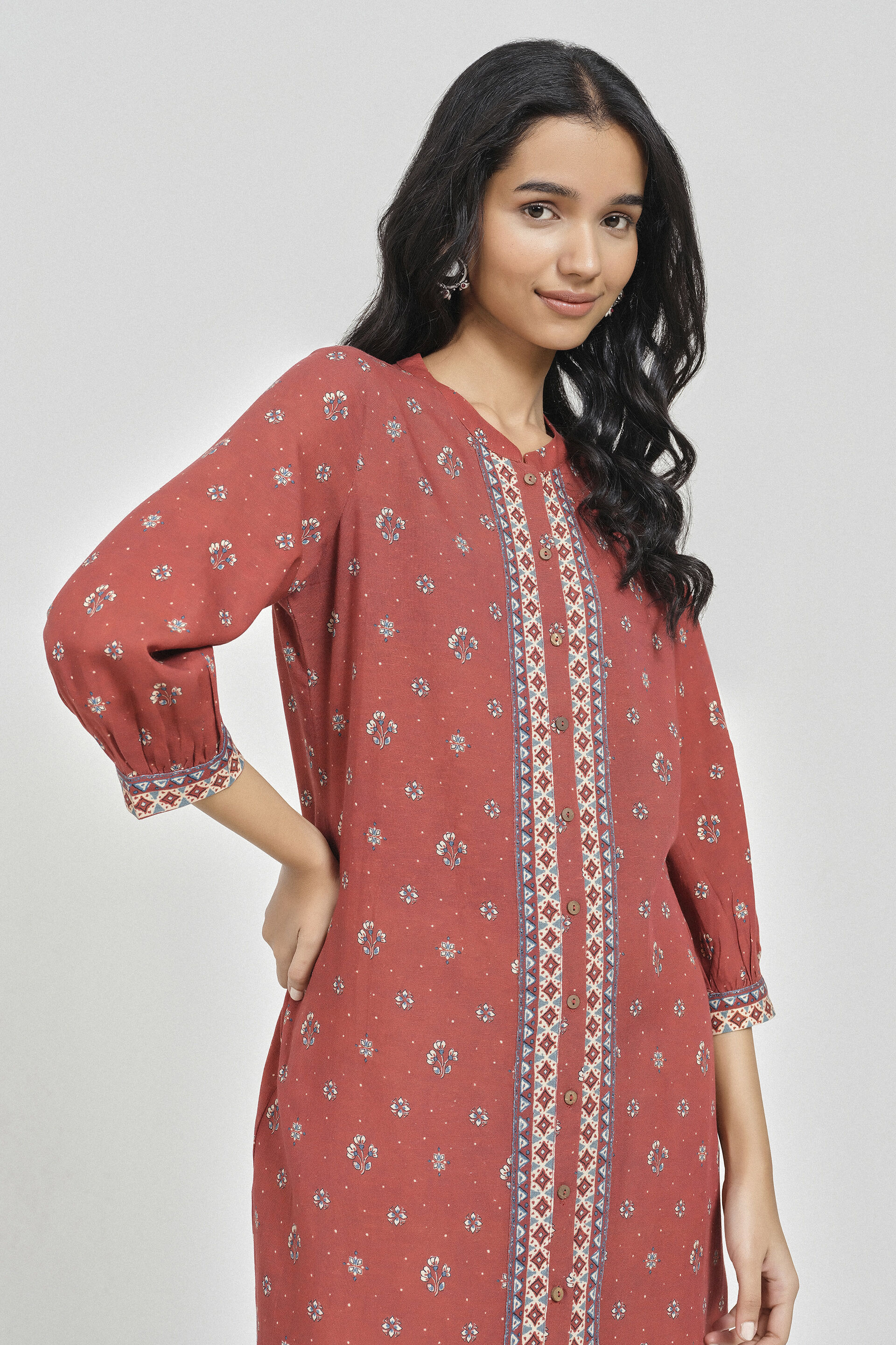 Riya Rust Kurta, Rust, image 4
