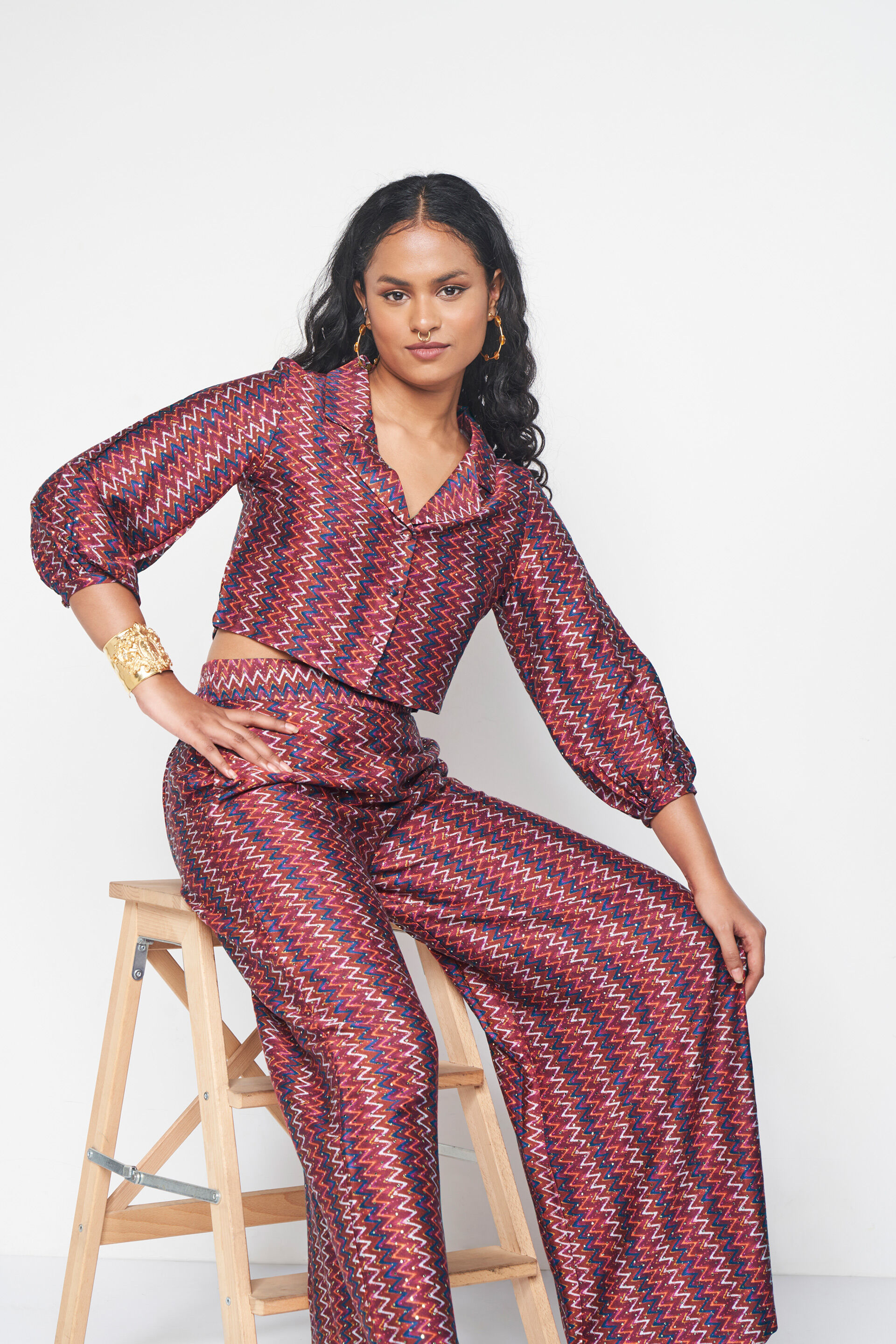 Bikaner Co-ords Set, Red, image 5