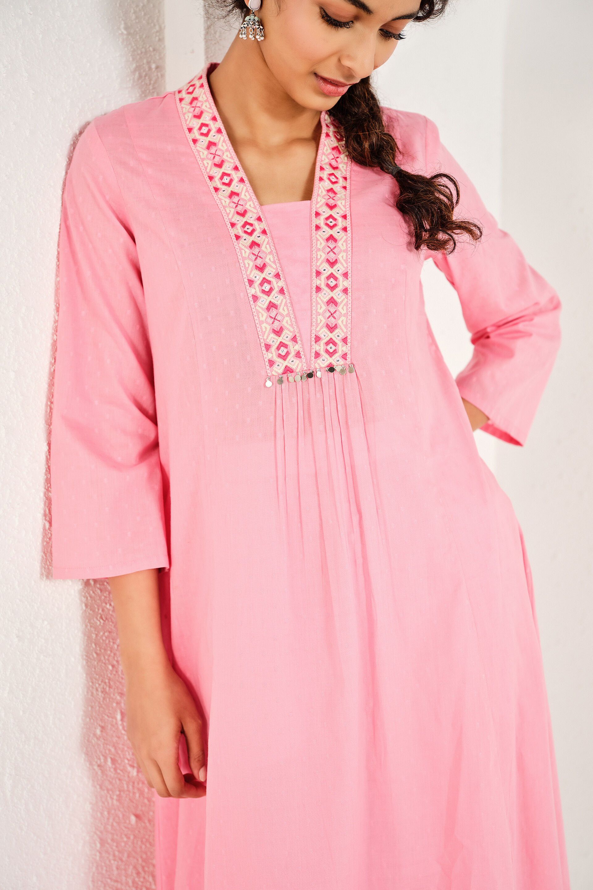 Mehroz Pink Kurta, Pink, image 5