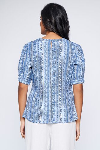 6 - Blue Floral Straight Top, image 6