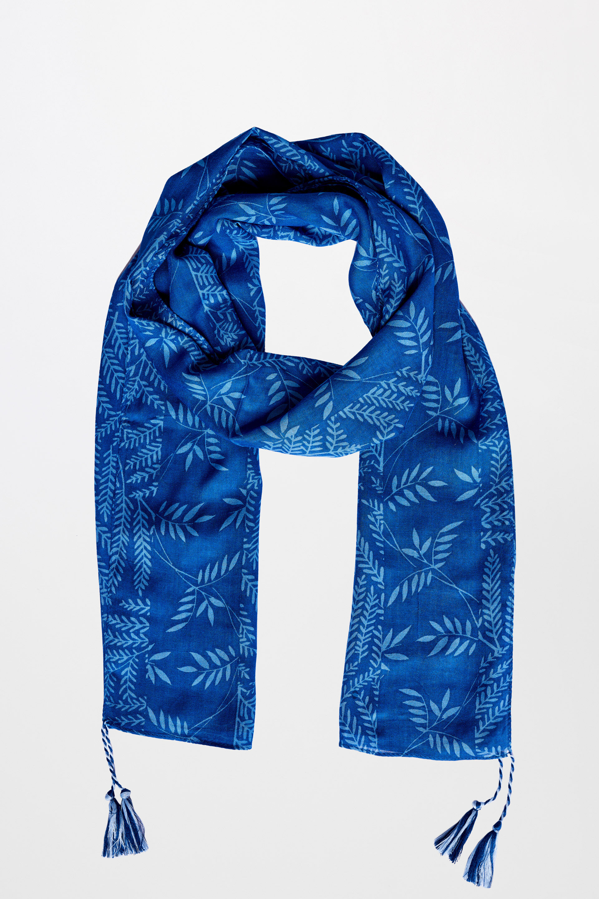 Buy Blue Viscose Scarf Online at Best Price at Global Desi