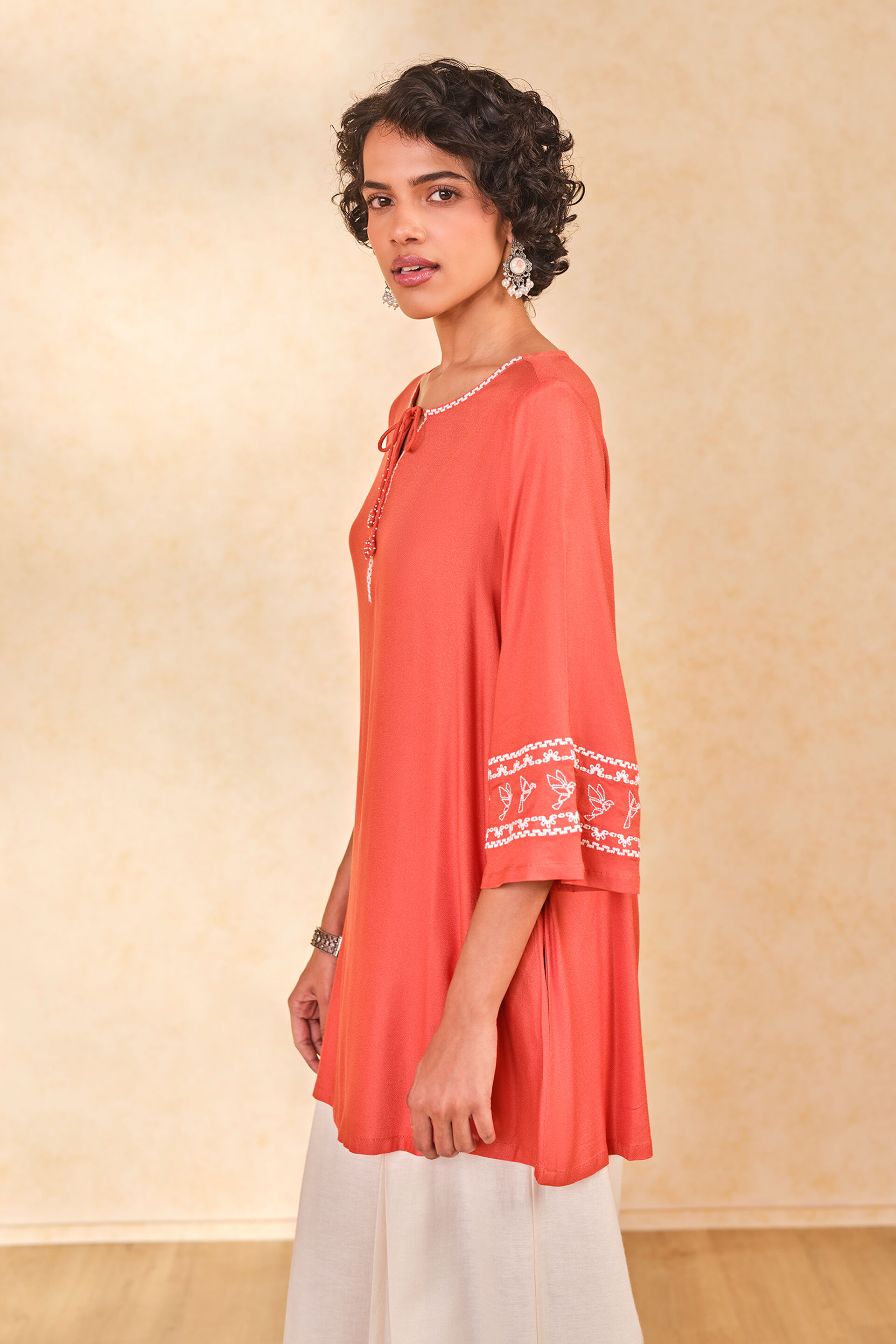Citrus Charm Tunic, Orange, image 4