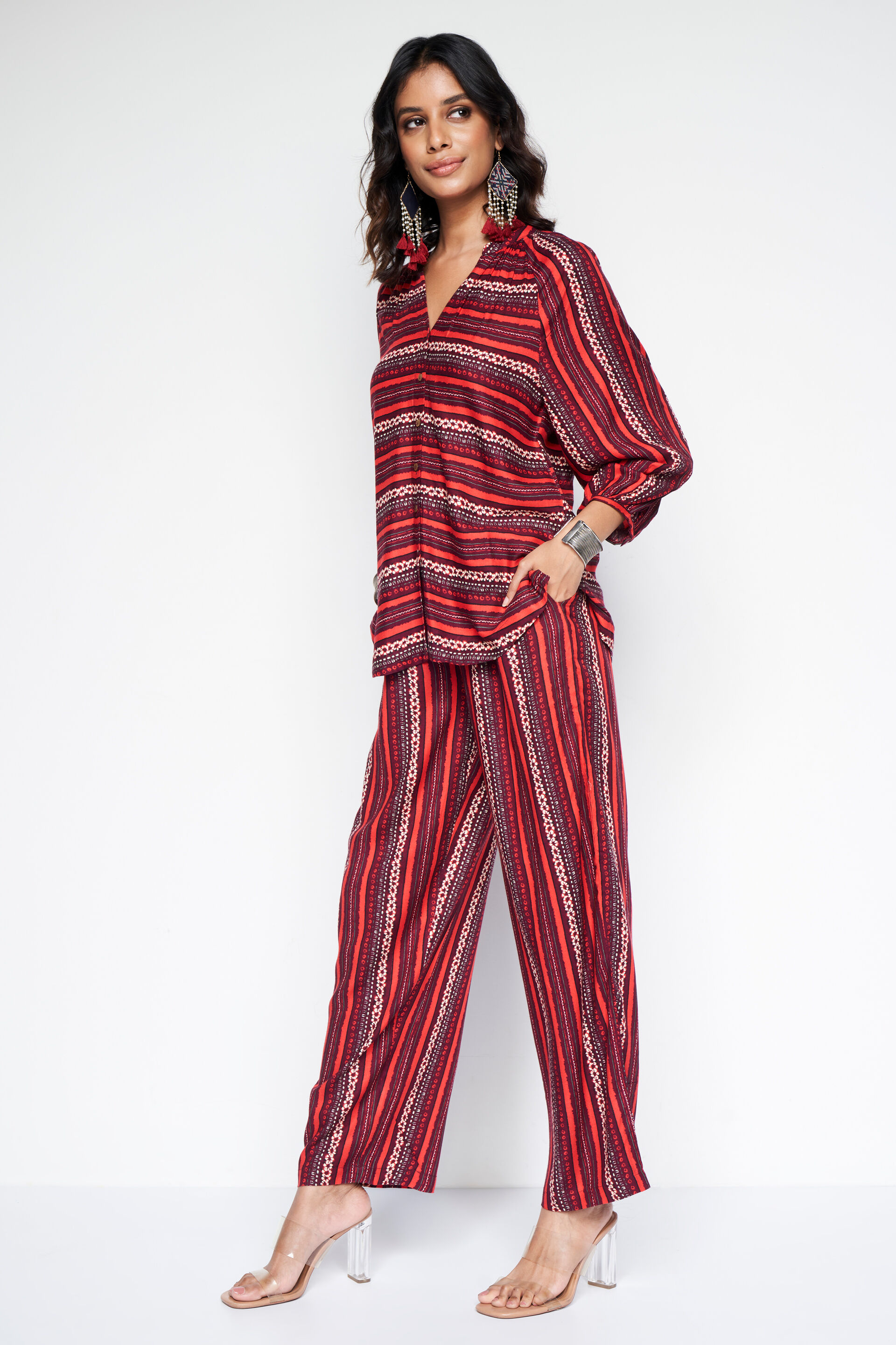 Shades Of Red Co-ords Set, Maroon, image 3