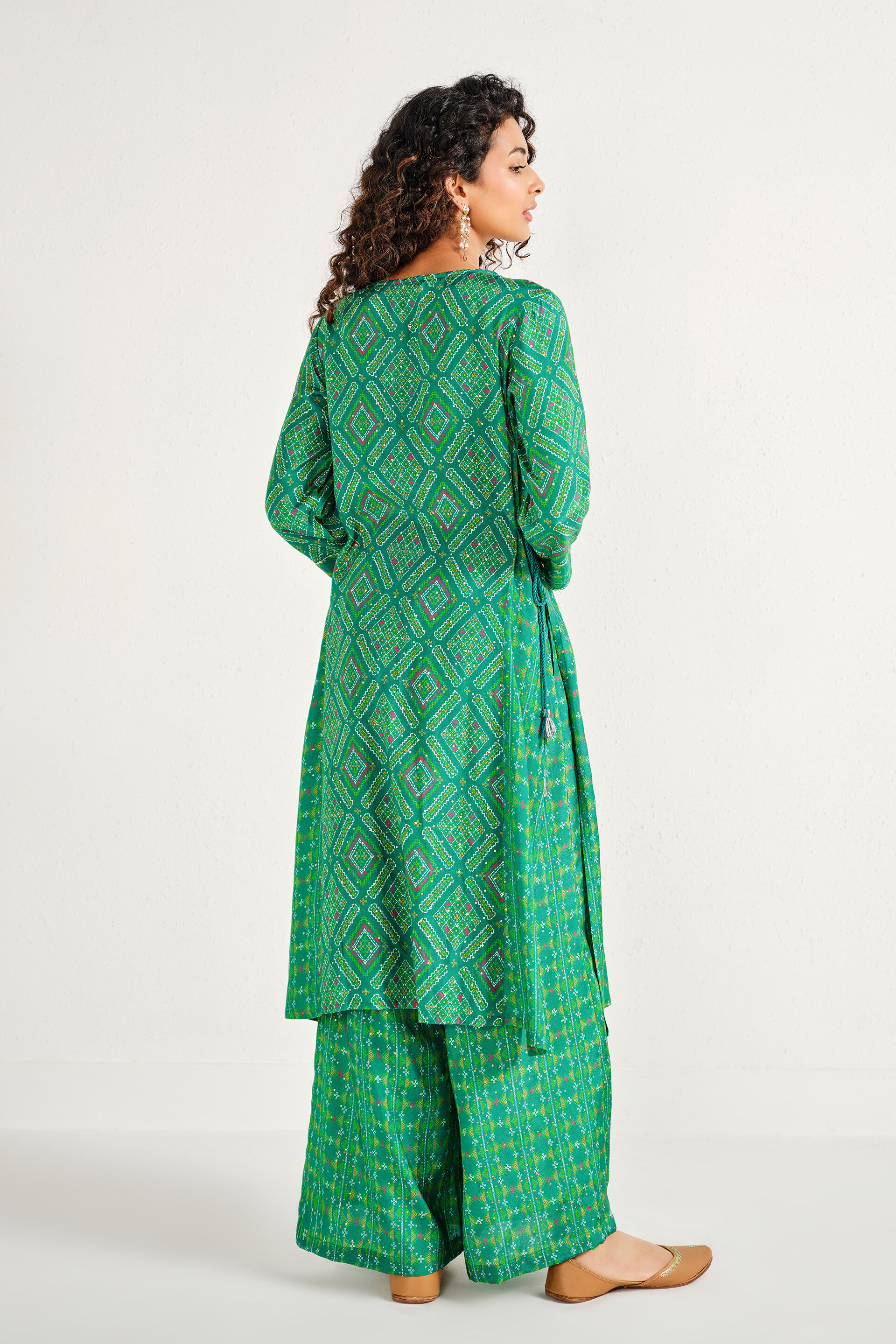 Spring Green Kurta Set, Green, image 5