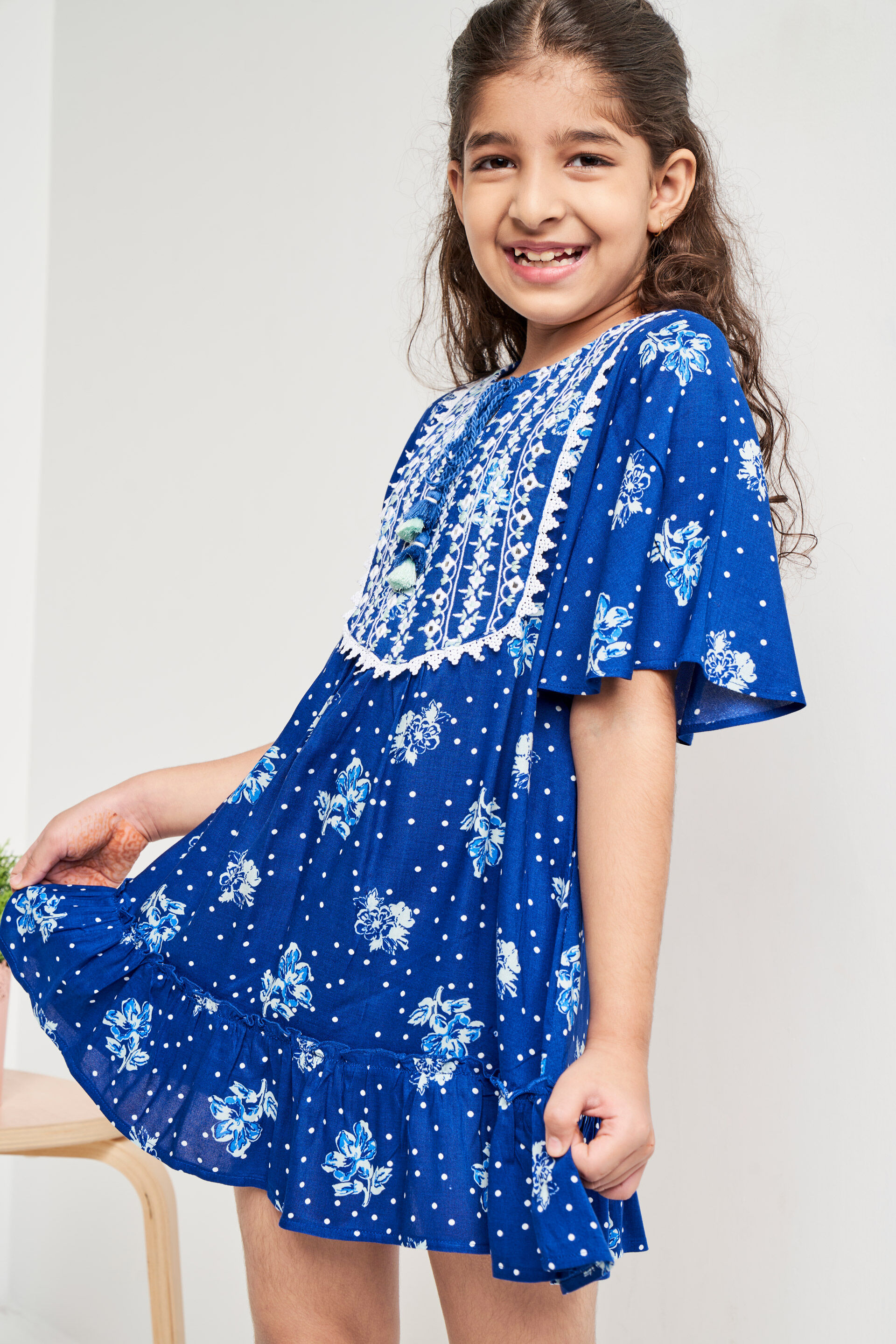 Global desi store blue dress