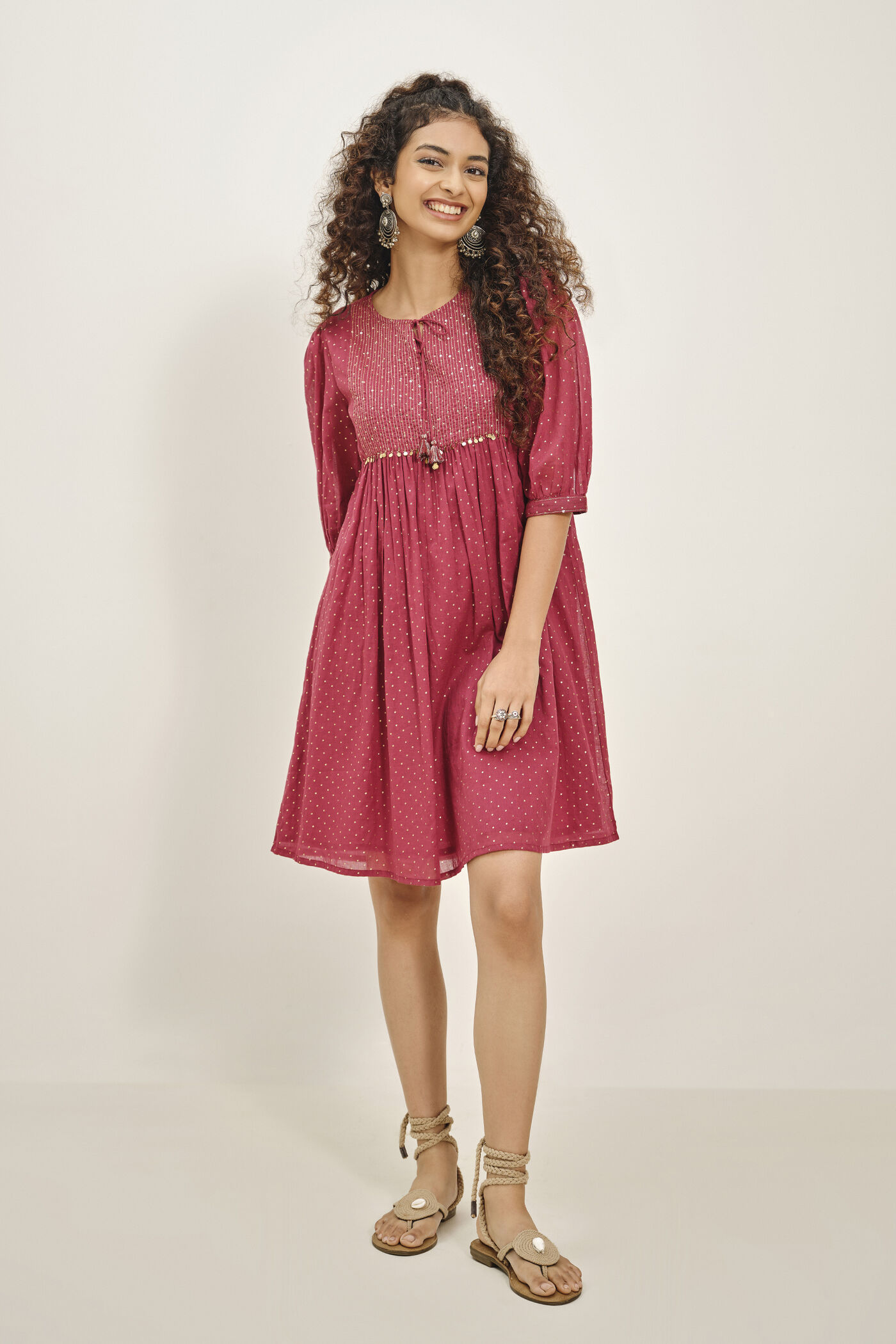 Sunehra Sky Dress in Wine